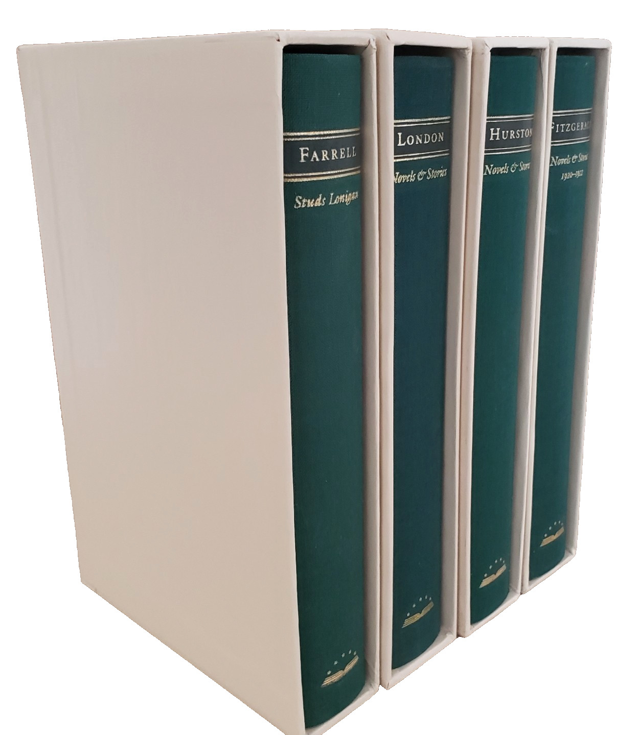 The Library of America 4 Green Vol Lot Slipcases 4 Contemporary Authors As New