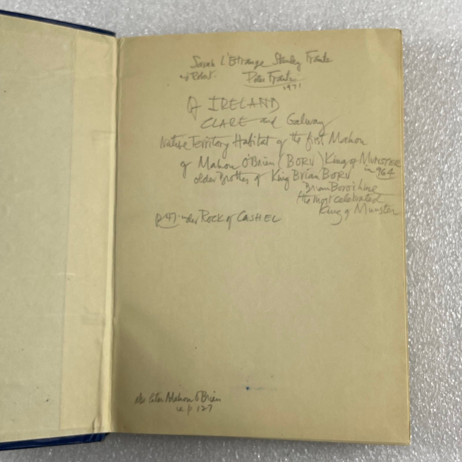 History of the O&rsquo;BRIENS : from Brian Boroimhe A.D. 1000 to 1945 HCDJ illustrated