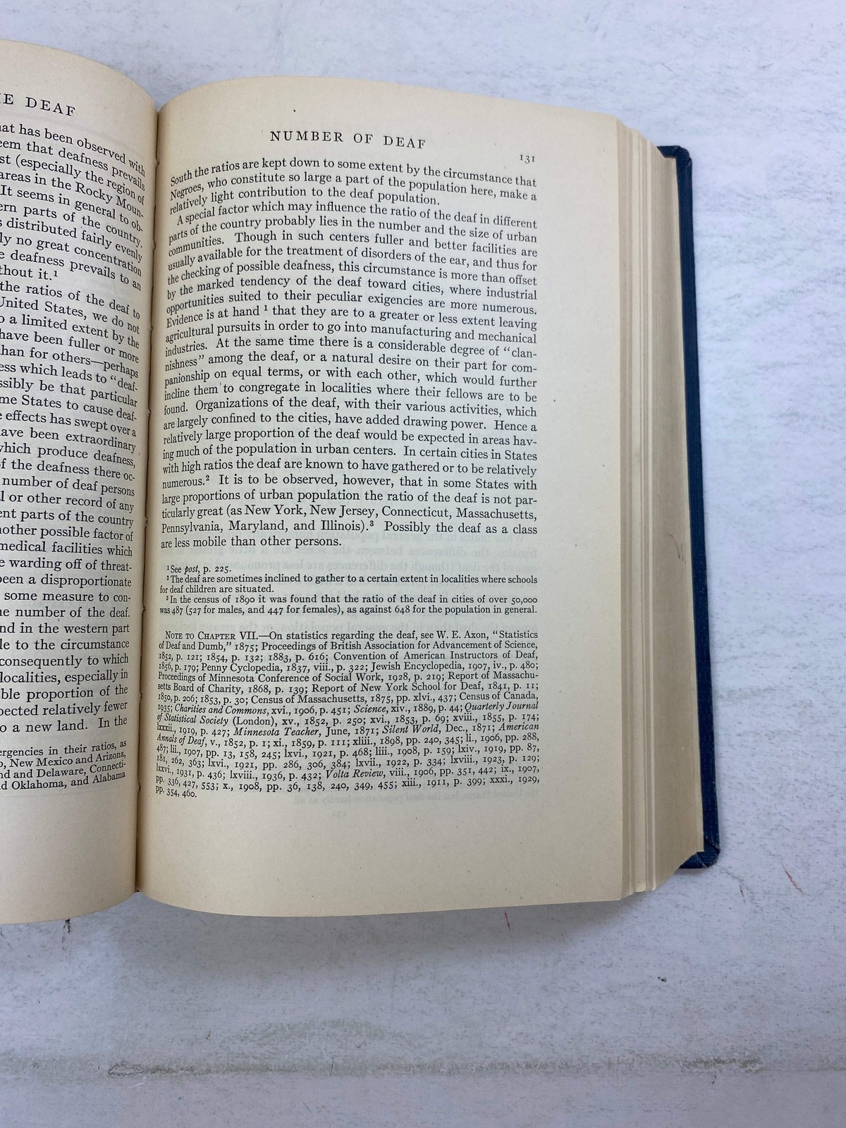 Deafness and the Deaf in the United States by Harry Best Ex-library 1943 HC