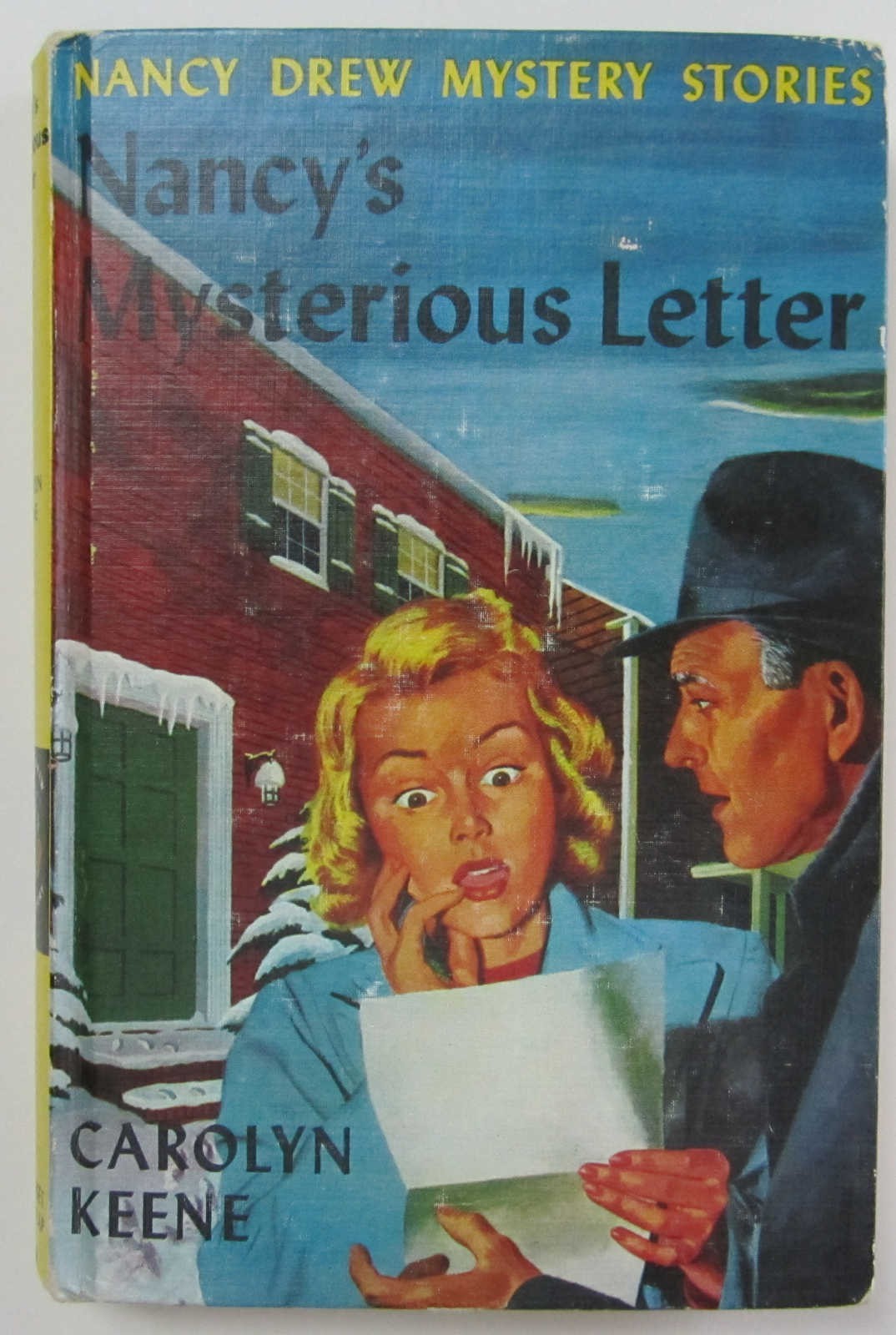 Nancy Drew Nancy&rsquo;s Mysterious Letter Book Hardcover #8 1961 Printing Blue Multi