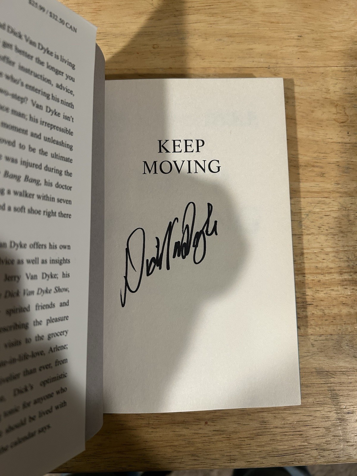 SIGNED Keep Moving by Dick Van Dyke HC 1/1 +PIC NEW UNREAD