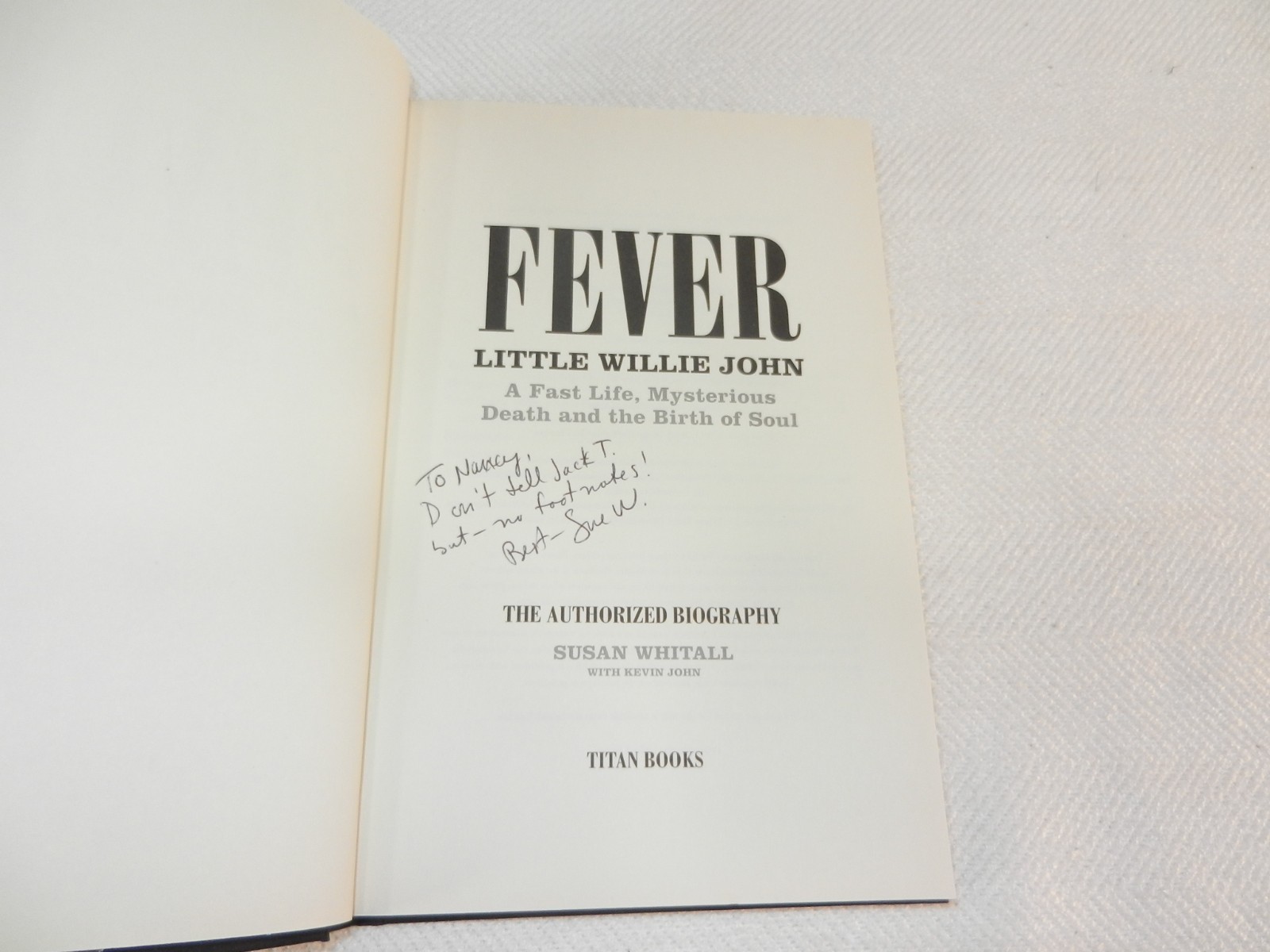 MICHIGAN 1950&rsquo;s Detroit Soul – R n B Singer « FEVER: LITTLE WILLIE JOHN » Signed
