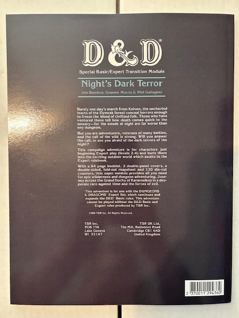 B10 Night&rsquo;s Dark Terror – Dungeons & Dragons – D&D – AD&D