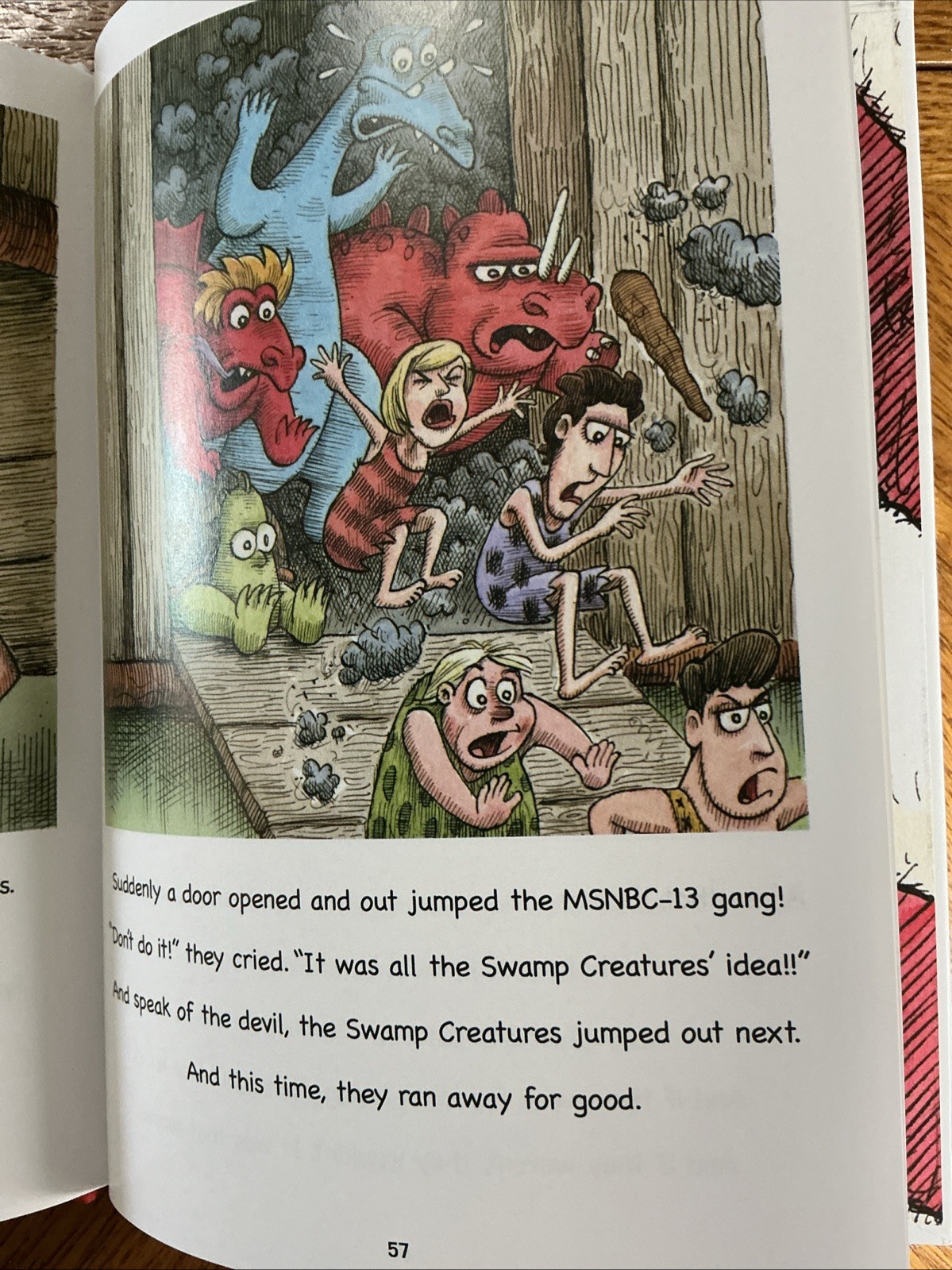 A Donald The Caveman Set:Donald Drains The Swamp, Builds The Wall, The Fake News