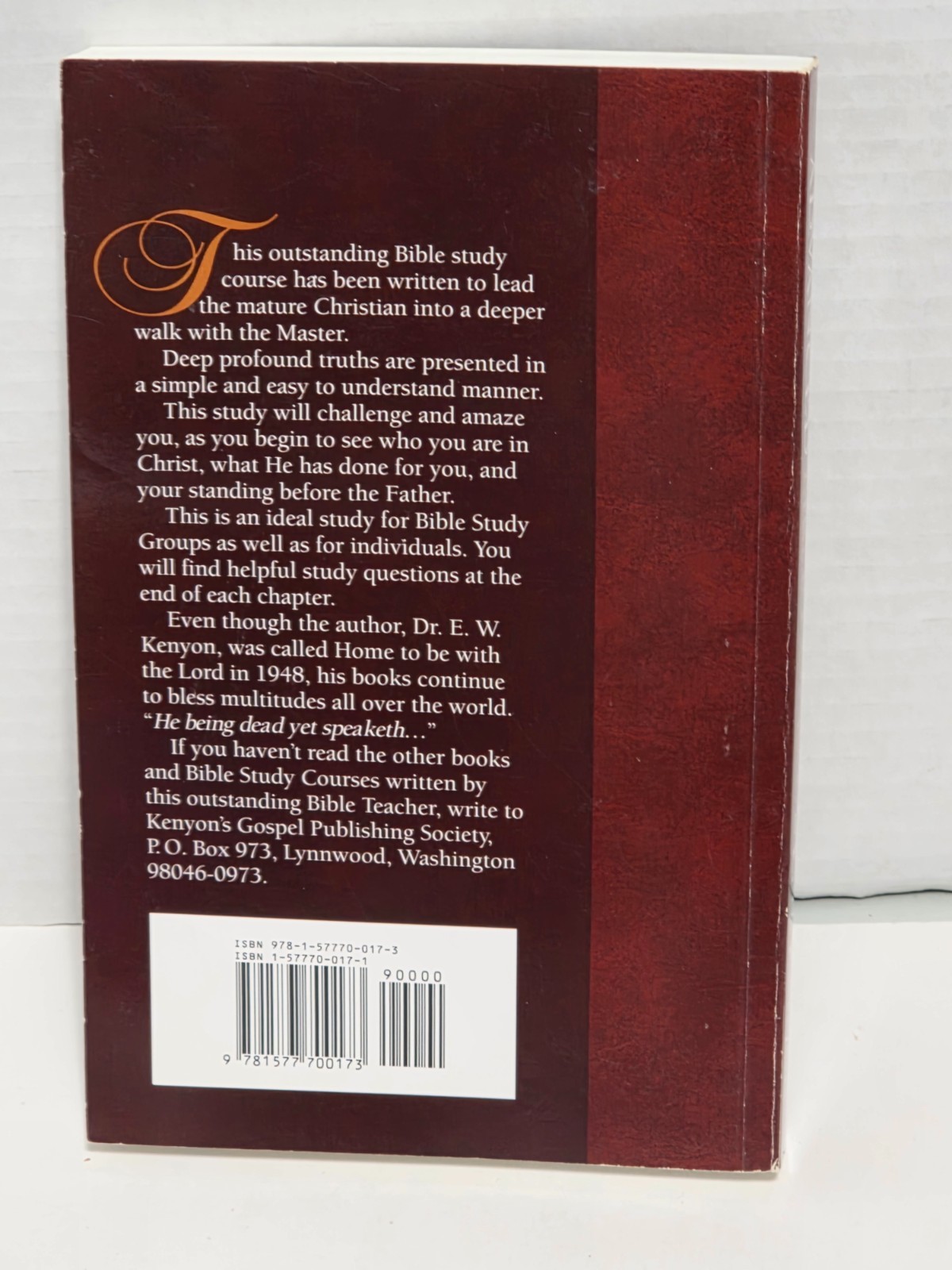 Advanced Bible Course Studies in the Deeper Life E.W. Kenyon Softcover Book 2004