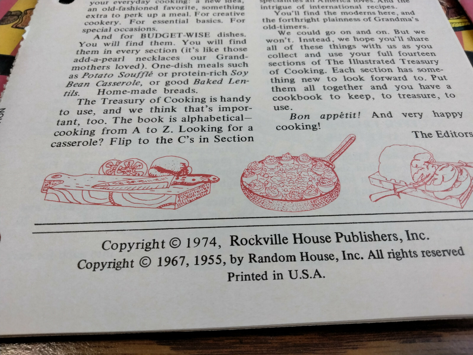 416 Pages Vintage The Illustrated Treasury Of Cooking Cookbook 1970&rsquo;s- 1 Thru 13