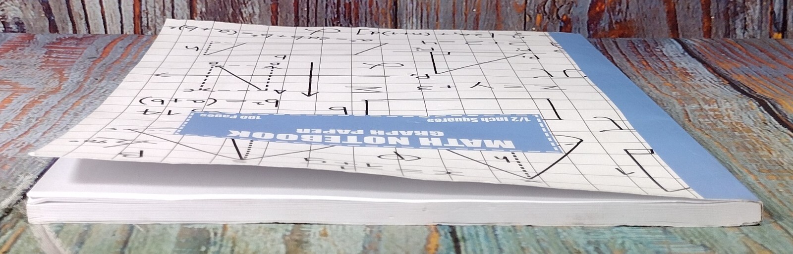 Math Notebook Graph Paper – 100 Pages, 1/2 Inch Squares – 100 Pages – Unused