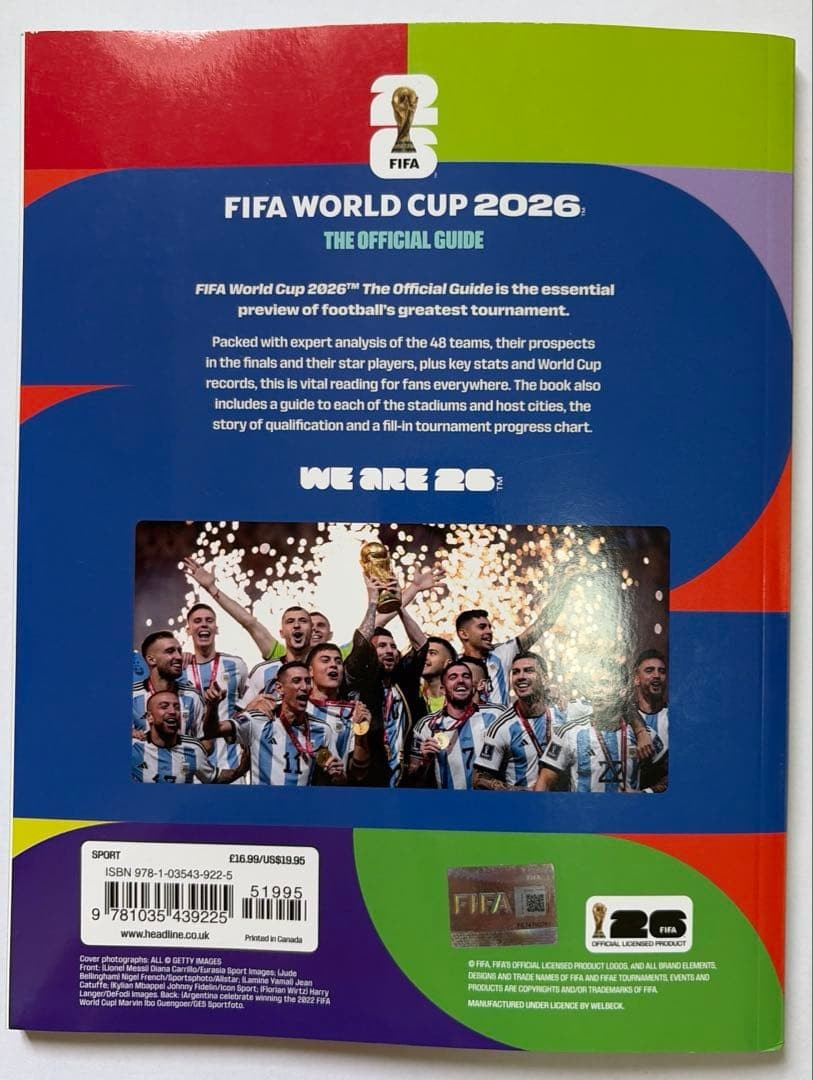 FIFA World Cup 2026 Official Guide Book US Edition 24cm x 18cm 128P New