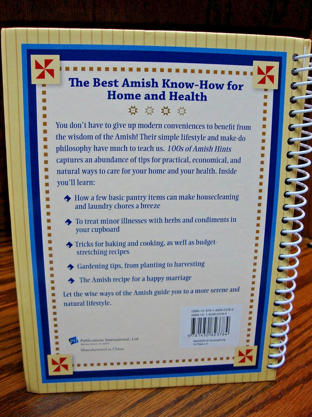 « 100s of Amish Hints&rsquo; Hardback Spiral Bound Book~by Barbara Duncan 2011 K21