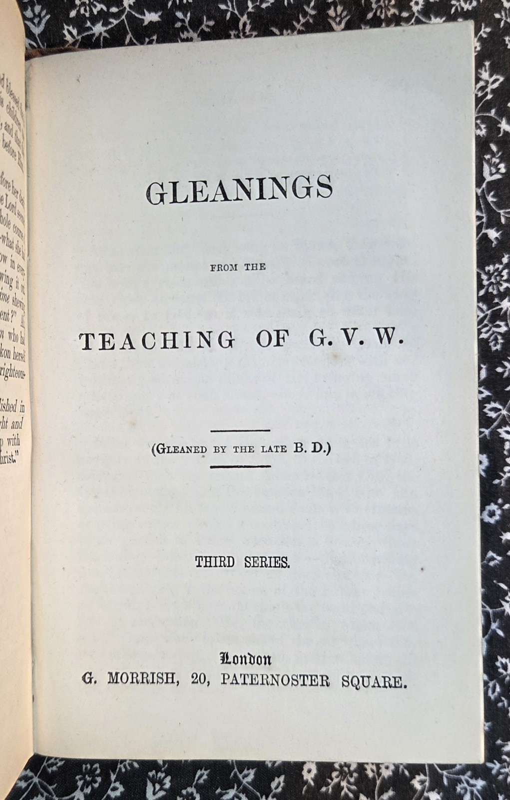 Gleanings From The Teachings Of George V. Wigram, Circa 1870&rsquo;s, HC