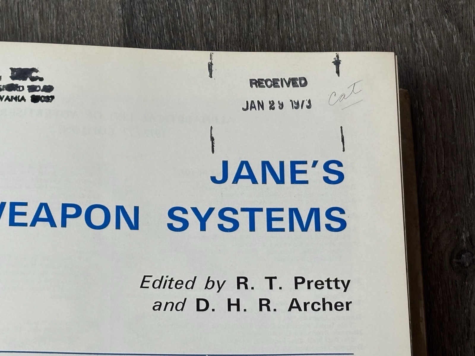 Jane&rsquo;s Weapon Systems 1972-73 Fourth Year of Issue