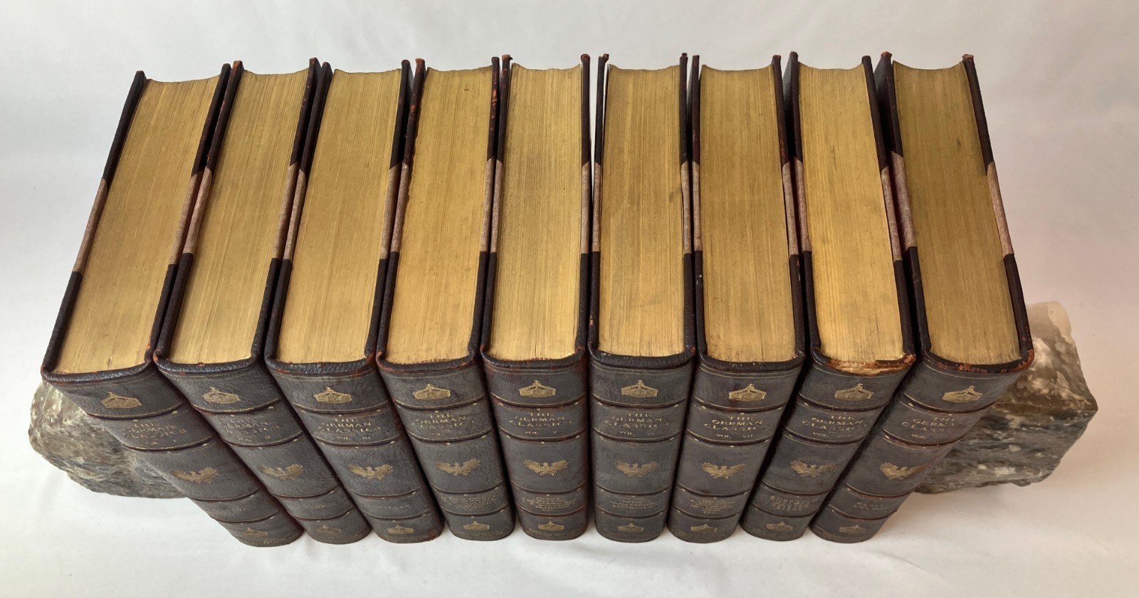 LOT OF 9 VOLUMES The German Classics Literature Patron&rsquo;s Edition Volumes 1-9