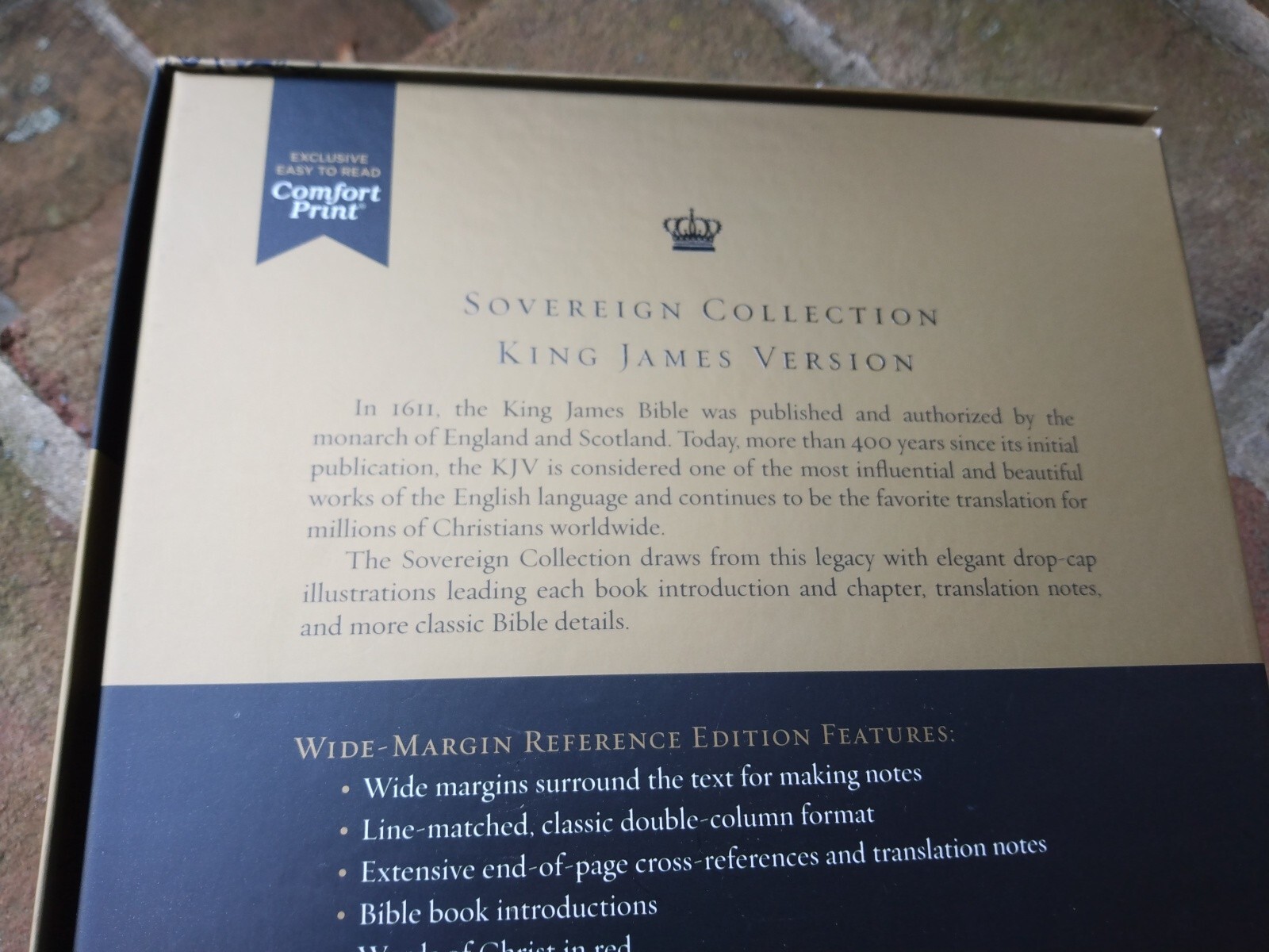 Kjv, Wide-Margin Reference Bible, Sovereign Collection, Genuine Leather, Black,