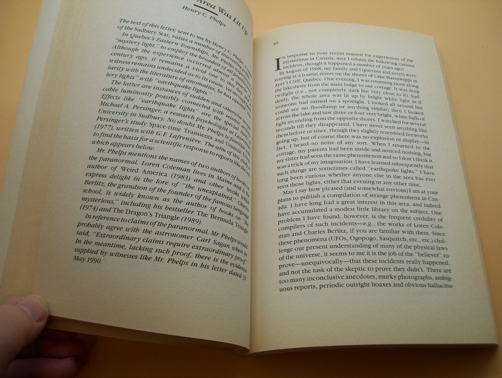 1992 UFO&rsquo;s Over Canada PB Book Personal Sightings Close Encounters Aliens UFO