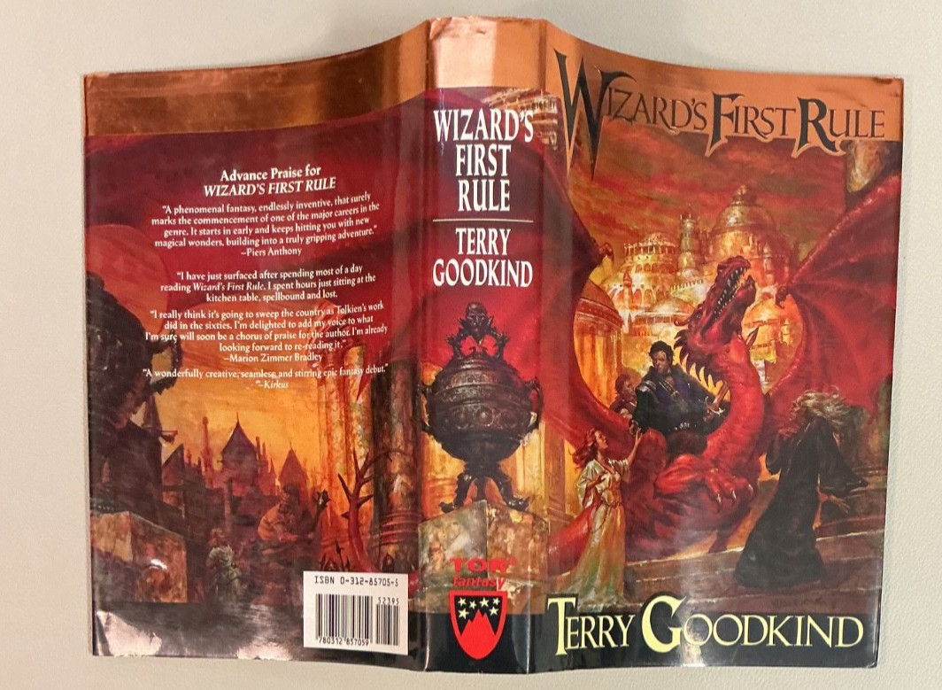 WIZARD&rsquo;S FIRST RULE Terry Goodkind DEBUT NOVEL! 1st Ed/1st Print HCDJ Sept. 1994
