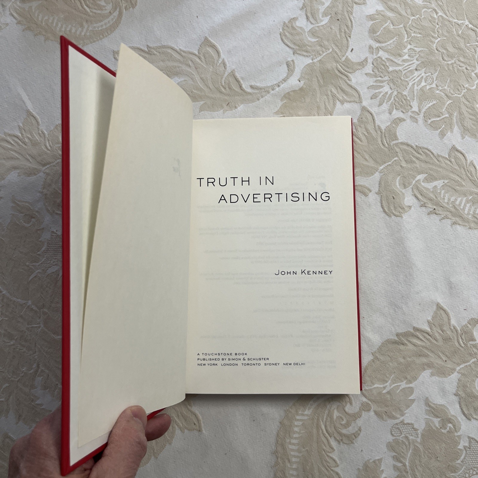 Truth In Advertising, John Kenney. Touchstone 2013. First Printing.