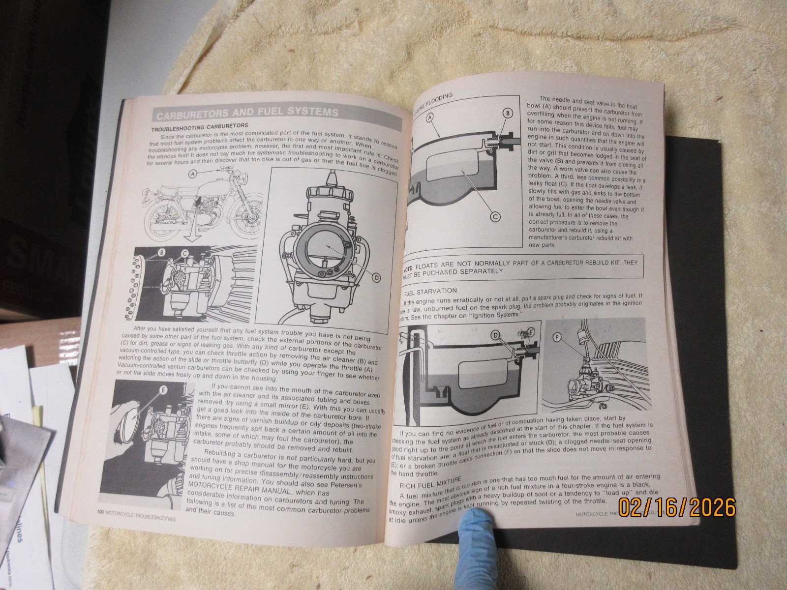 Petersen&rsquo;s Basic Motorcycle Troubleshooting, circa 1974, paperback,144 pages.