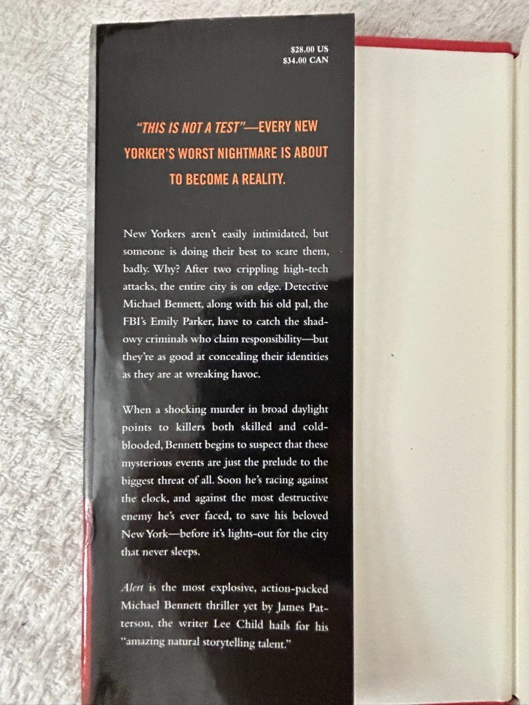 James Patterson, 2nd Chance; 5th Horseman; Alert; Sunday&rsquo;s at Tiffany&rsquo;s