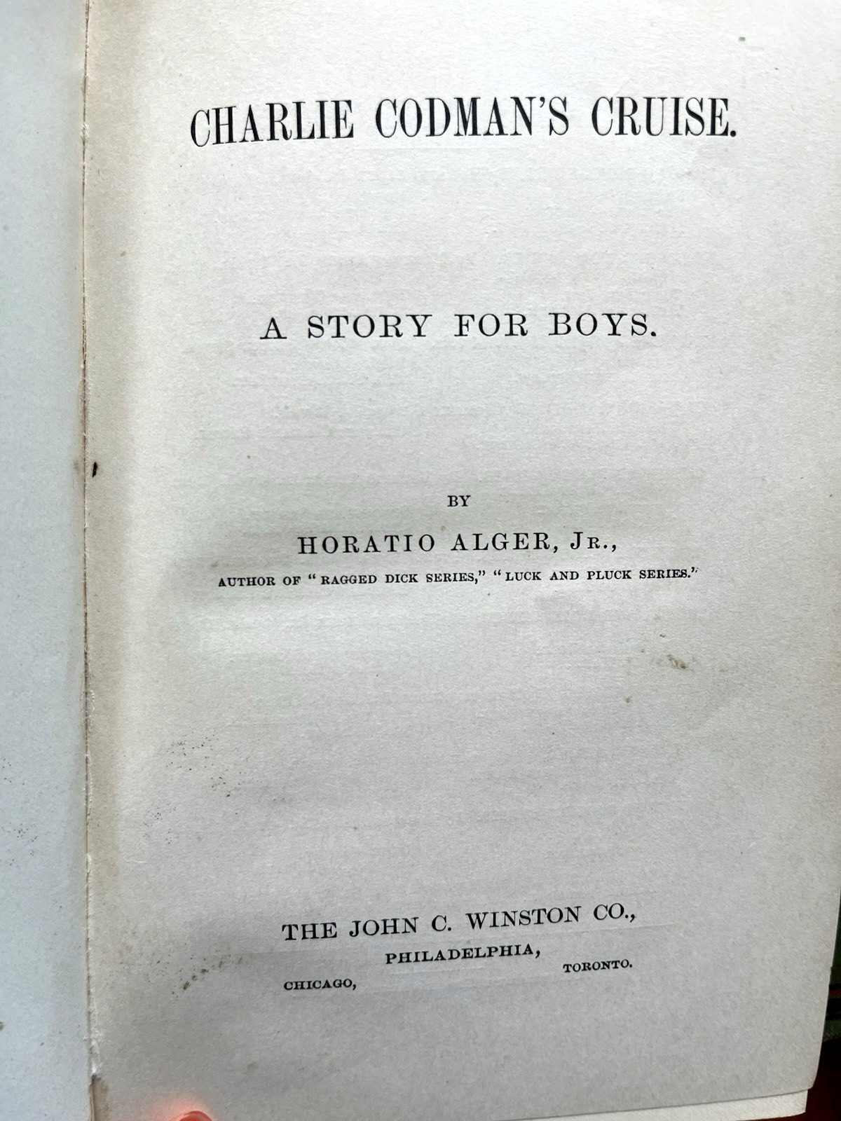 Horatio Alger, Jr. juvenile novels, Lot of 8 Vintage 1894 – 1933, HC, Good cond
