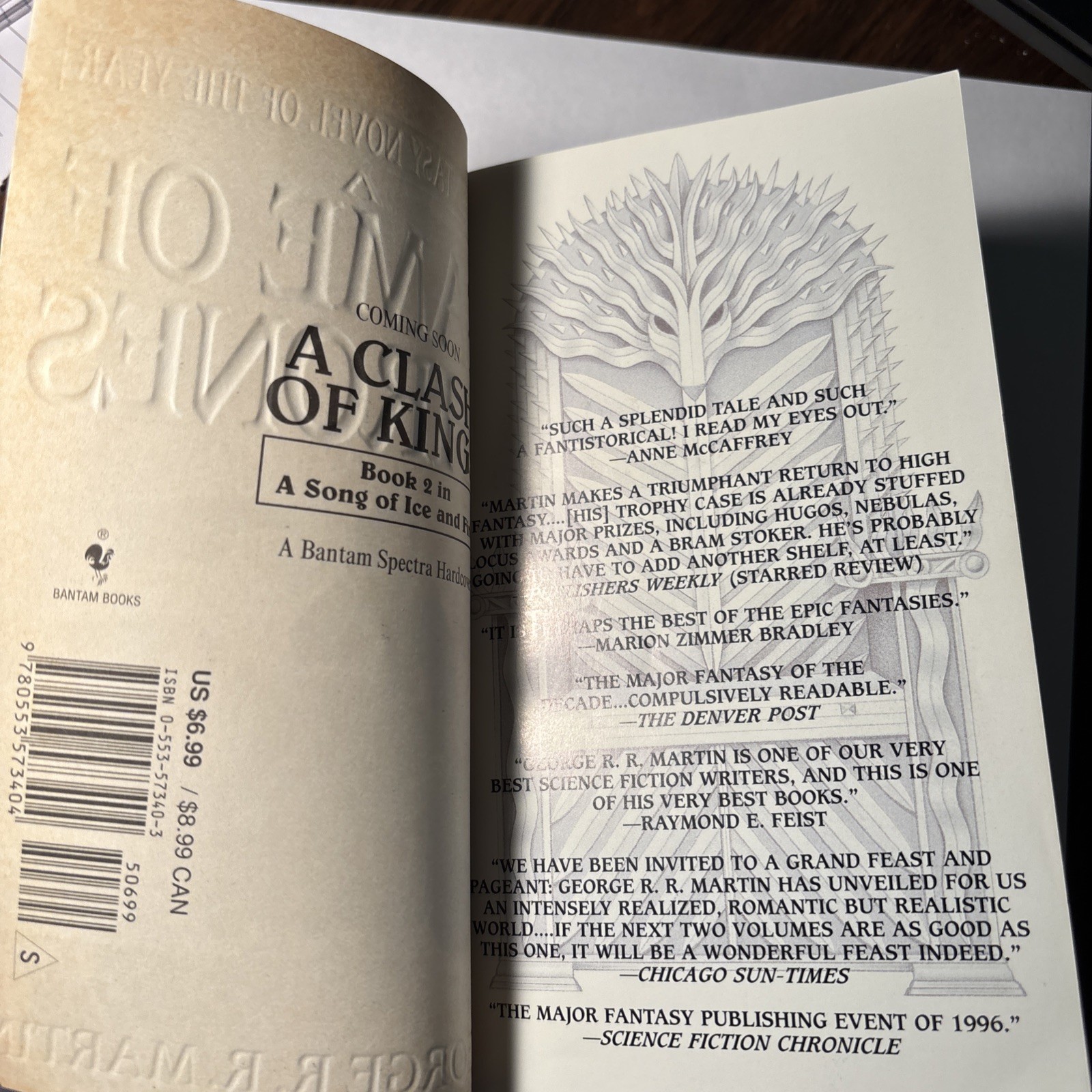 A Game of Thrones – George R. R. Martin – 1st Edition / 1st Print – 1997 PB