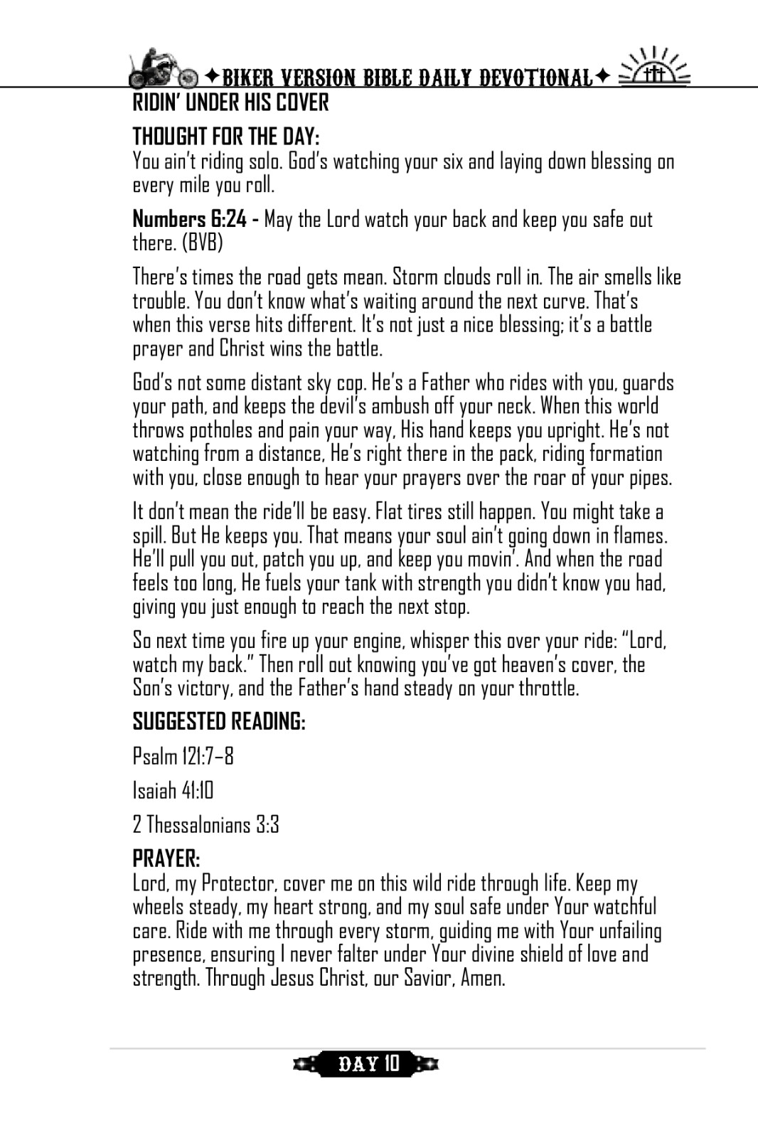 Biker Version Bible Daily Devotional ✦ Pocket Size ✦ 227 BVB Daily Devotions 🏍