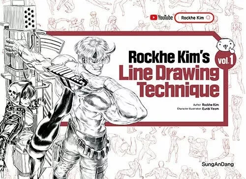 RockHe Kim&rsquo;s Anatomy Line Drawing Technique Set Books English Ver Art illustrat
