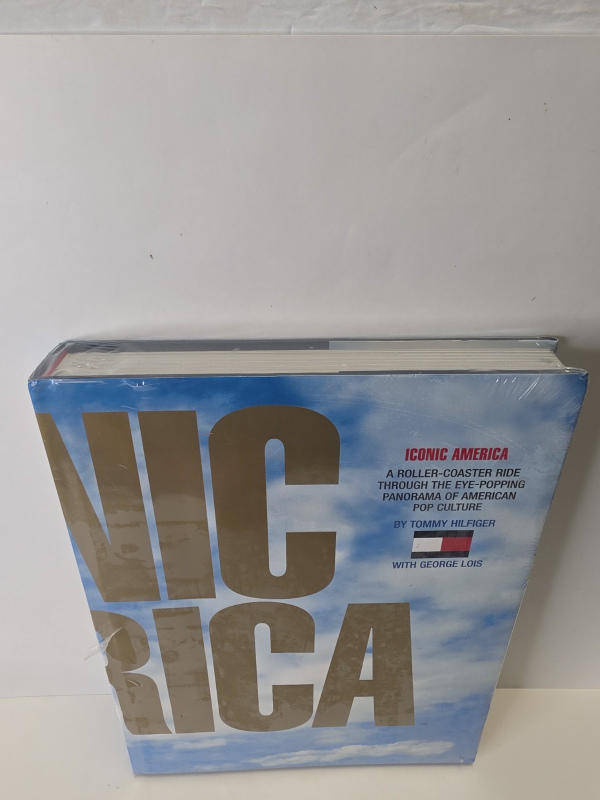 Signed Book by Tommy Hilfiger Iconic America Hardcover- Tear In Plastic