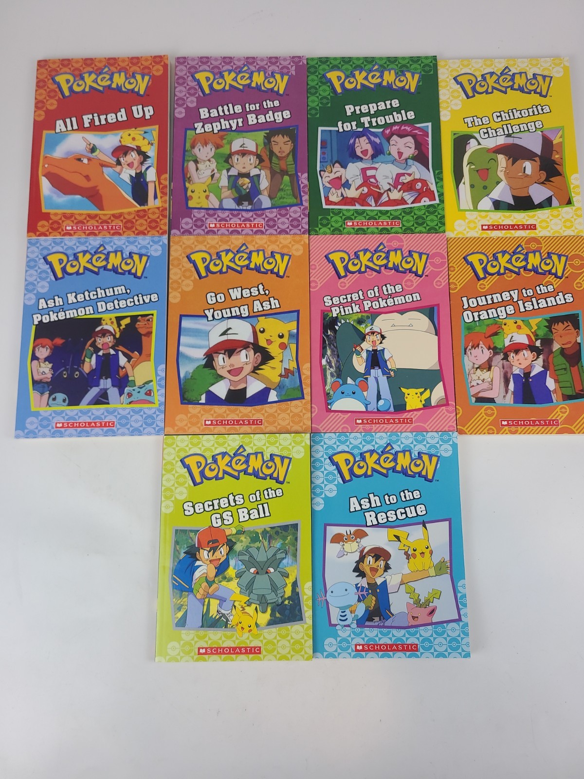 Pokemon Chapter Books Lot of 10 Scholastic Paperback Children&rsquo;s Anime Pikachu