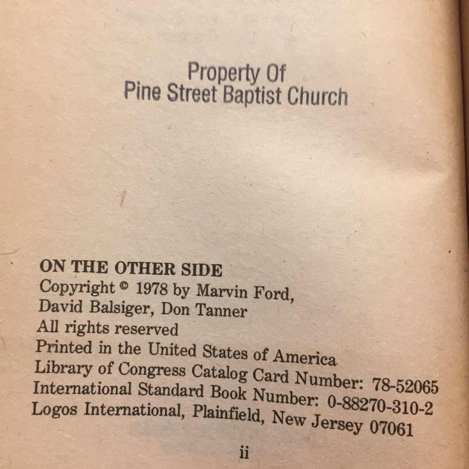 On The Other Side Marvin Ford 1978 Logos International Near Death Experiences