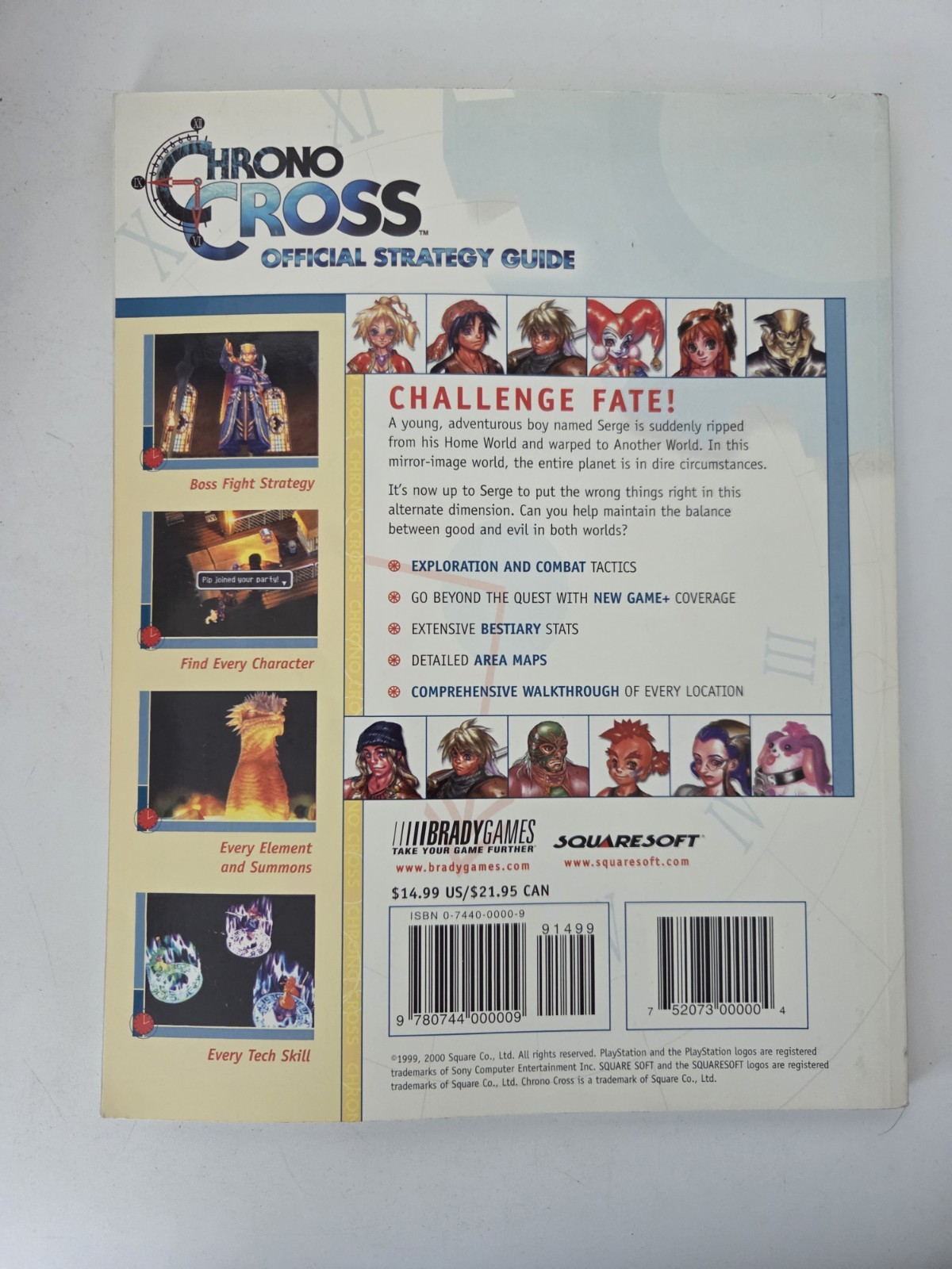 Chrono Cross Official Strategy Guide Brady Games