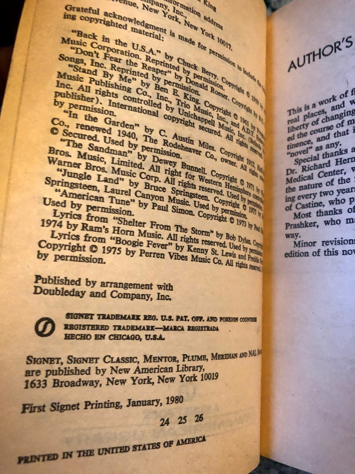 Stephen King books, Salem&rsquo;s Lot & The Stand, Signet paperbacks