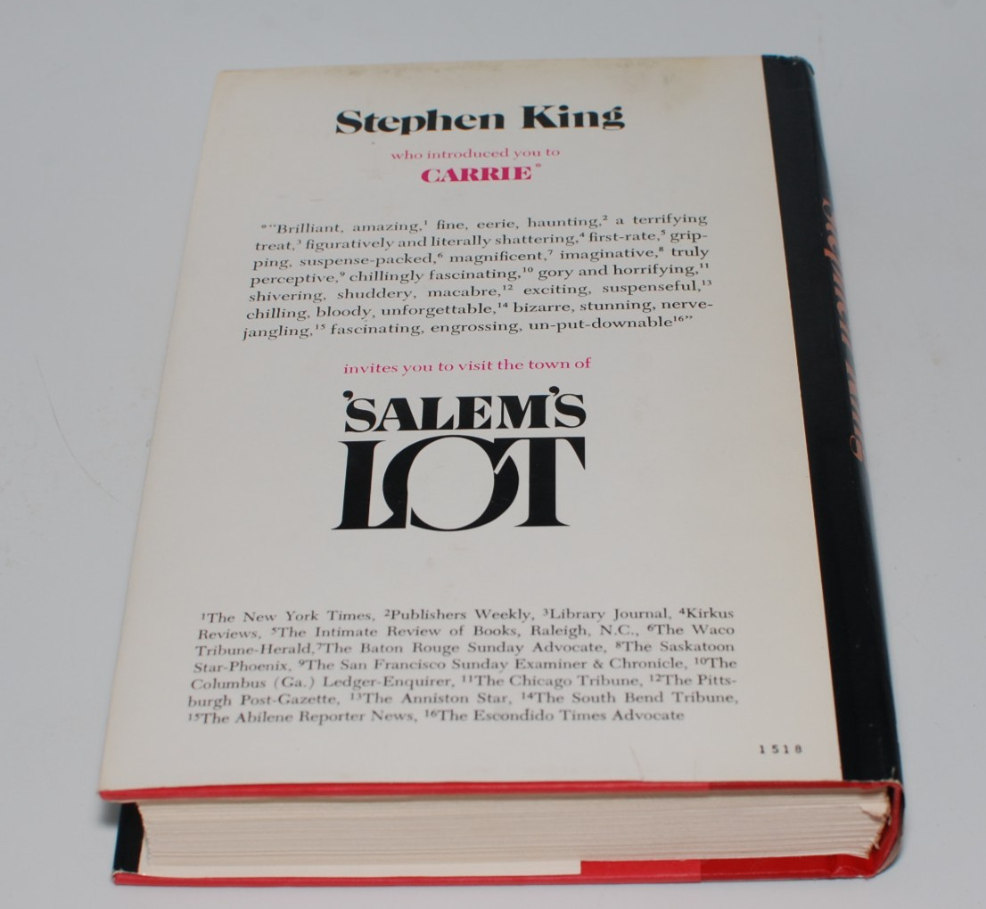 SALEM&rsquo;S LOT by Stephen King (1975, Hardcover) Book Club Edition BCE