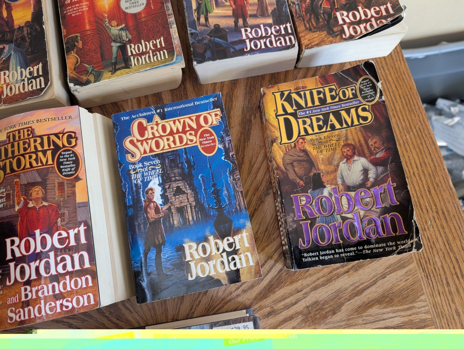 Robert Jordan The Wheel Of Time Lot of 10 Books TOR Fantasy