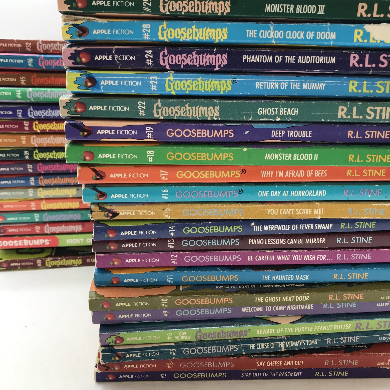 Lot of 55 Goosebumps Paperback Book Lot R L Stine Scholastic-90&rsquo;s & 2000&rsquo;s Mixed