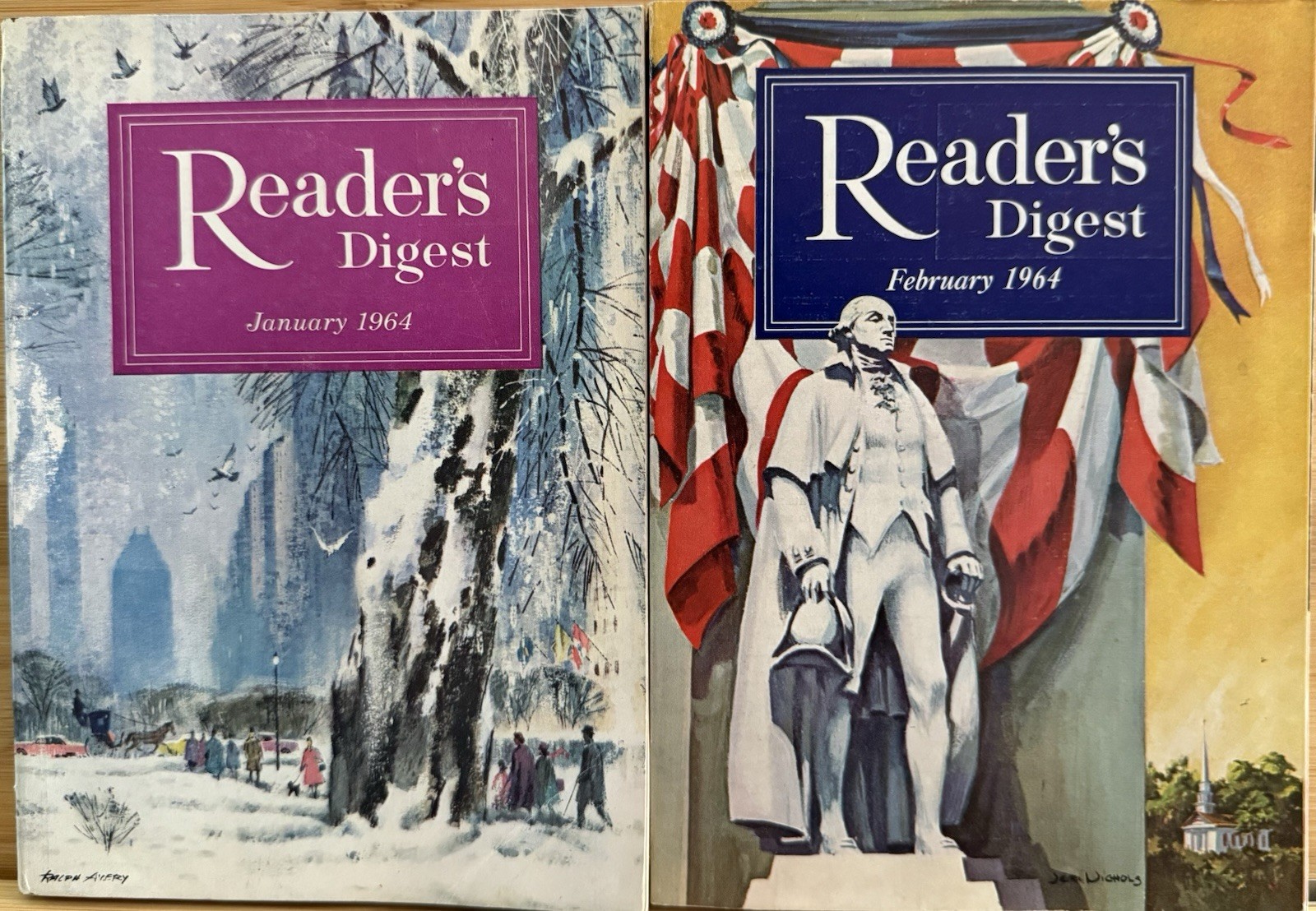 1964 January February READER&rsquo;S DIGEST MAGAZINE Vintage History Short Story Tales