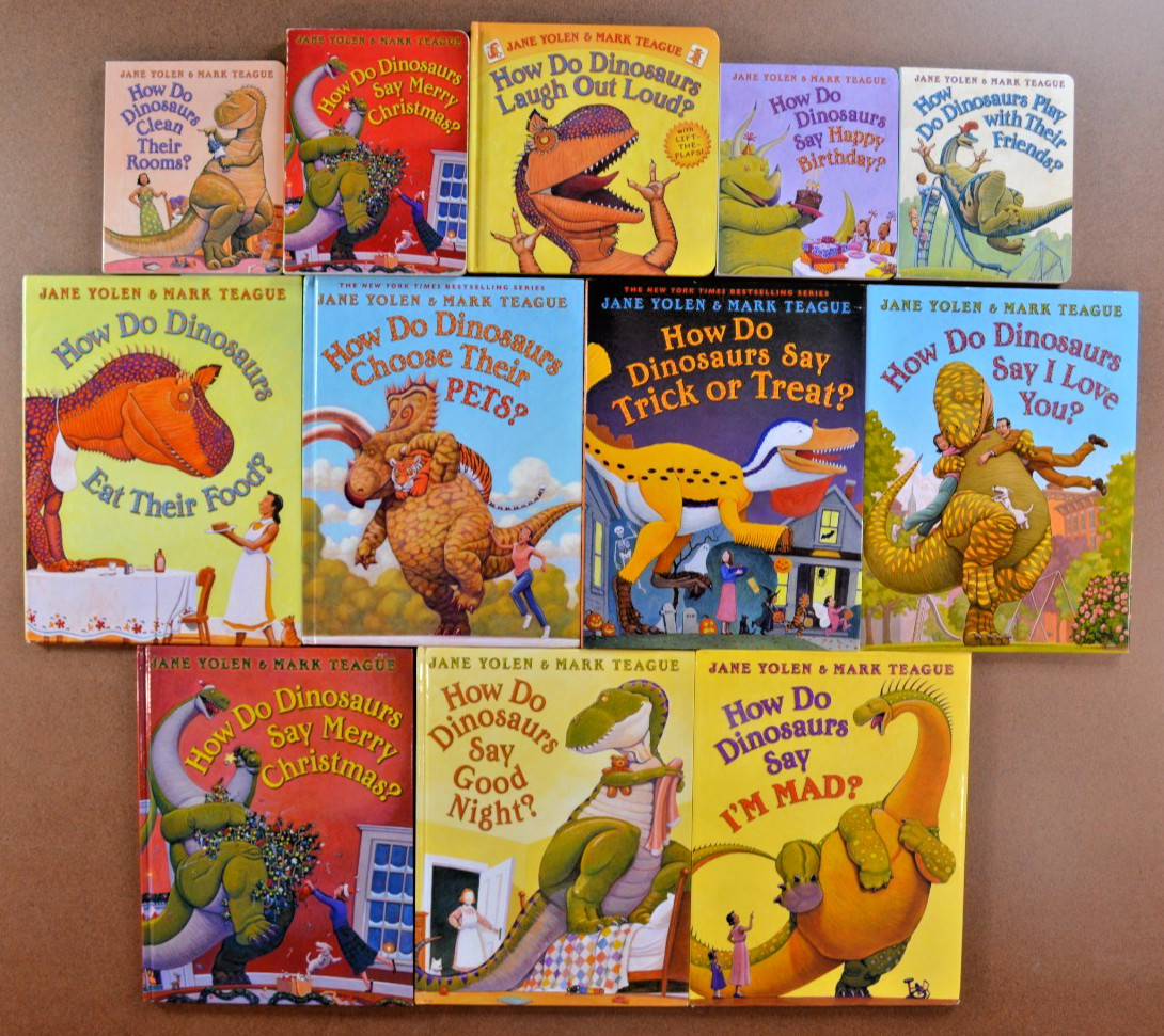 Lot of 12 How Do Dinosaurs Picture Books & Board Book Jane Yolen & Mark TeagueD1