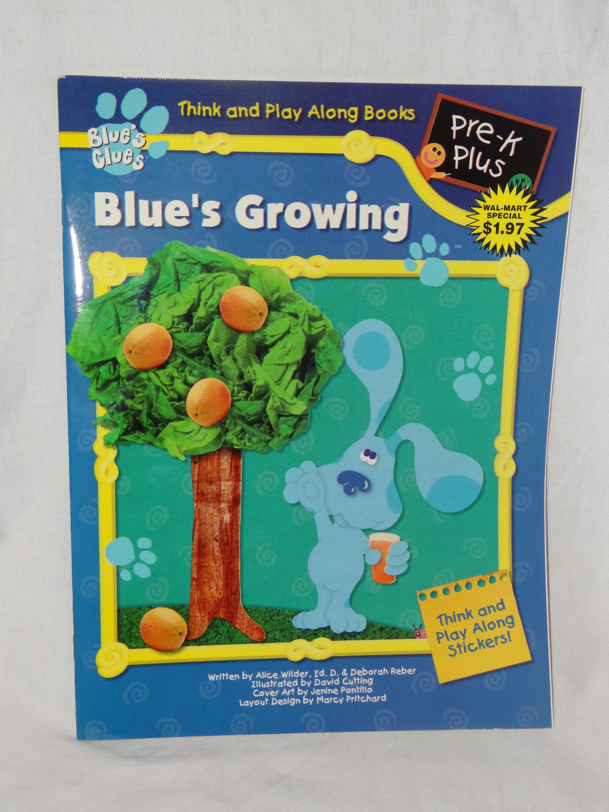 NEW BLUES CLUES THINK AND PLAY ACTIVITY BOOK BLUE&rsquo;S GROWING WITH STICKERS