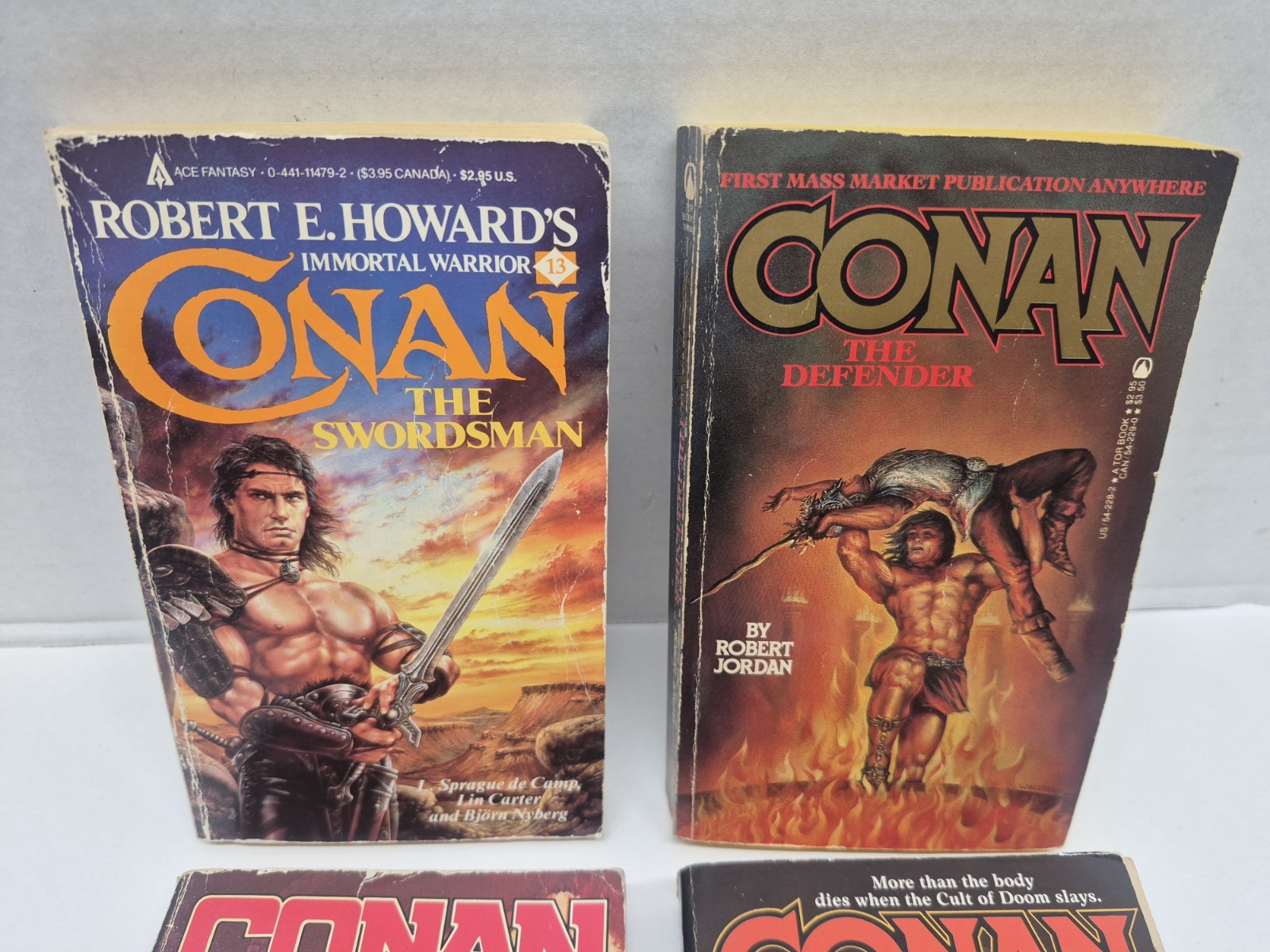 Vintage Conan the Barbarian Paperback Book Lot 4 Novels Swordsman Usurper READ
