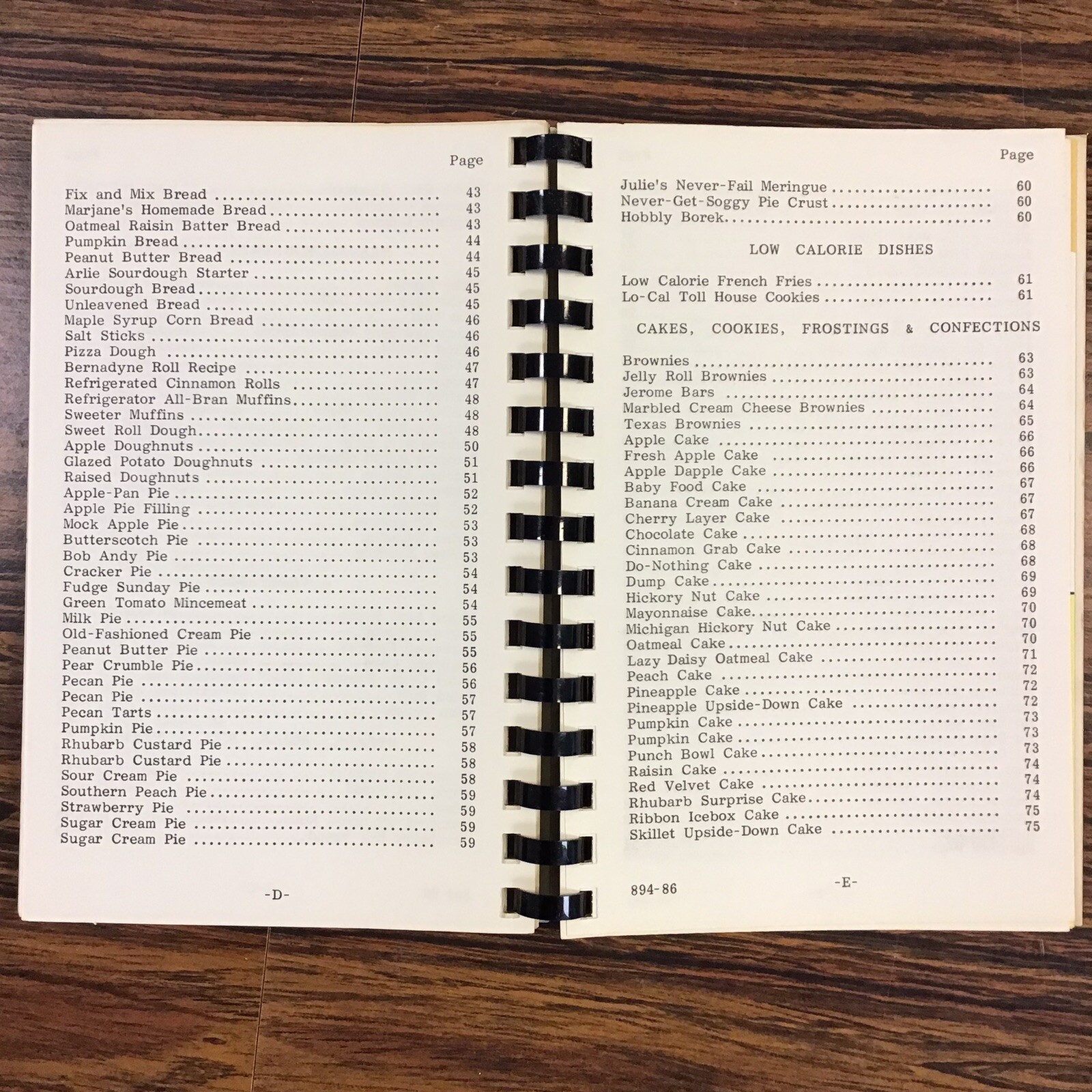Oakwood Ohio Auglaize Chapel Church of God Vtg 1986 Cookbook SEE INDEX PHOTOS