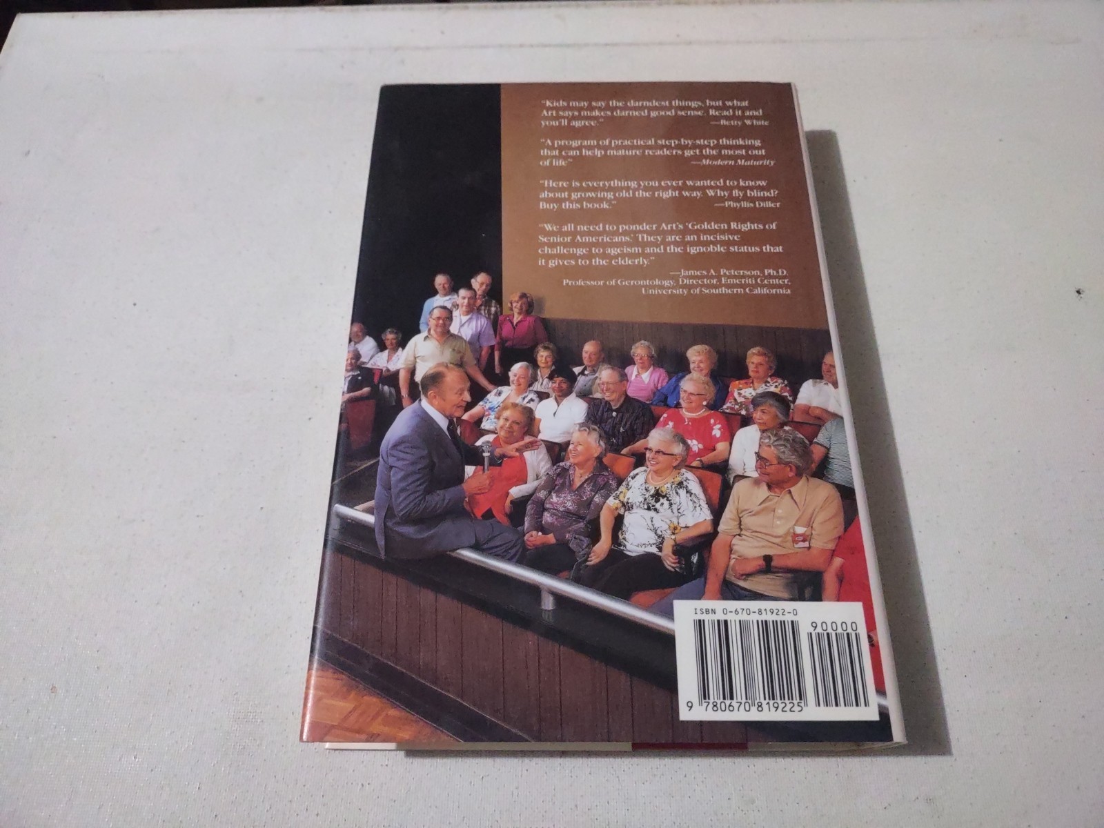 OLD AGE IS NOT FOR SISSIES SIGNED 1988 3RD PRINTING HC BOOK BY ART LINKLETTER