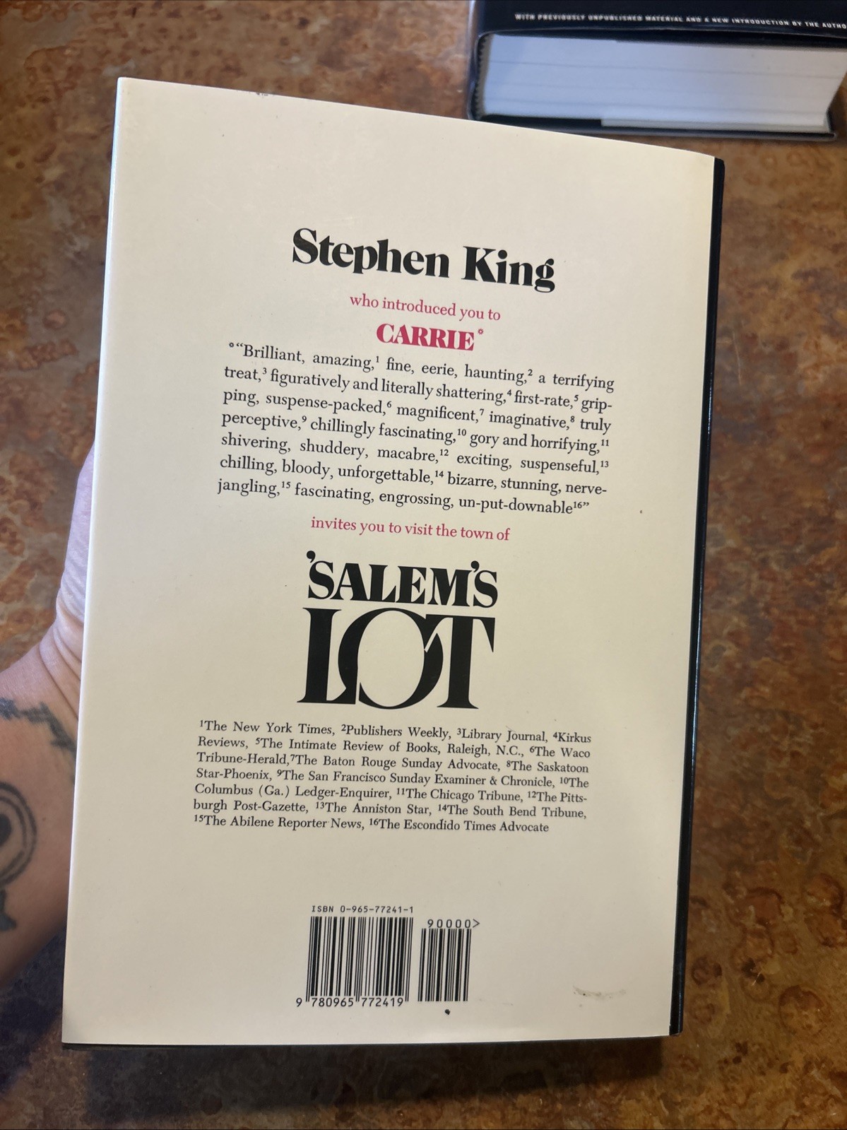 1975 SALEM&rsquo;S LOT Stephen King Hardcover DJ