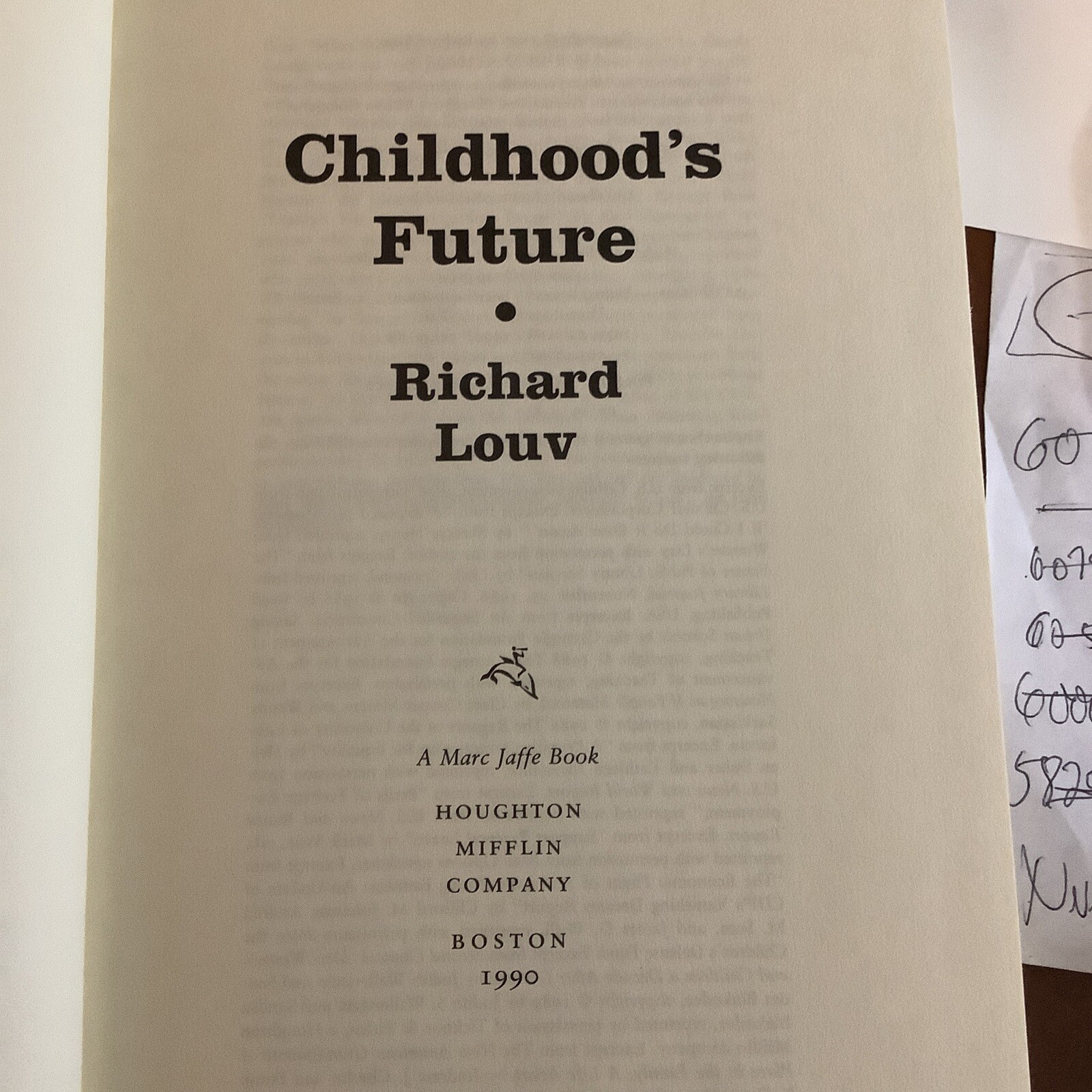 CHILDHOOD&rsquo;S FUTURE By Richard Louv – Hardcover