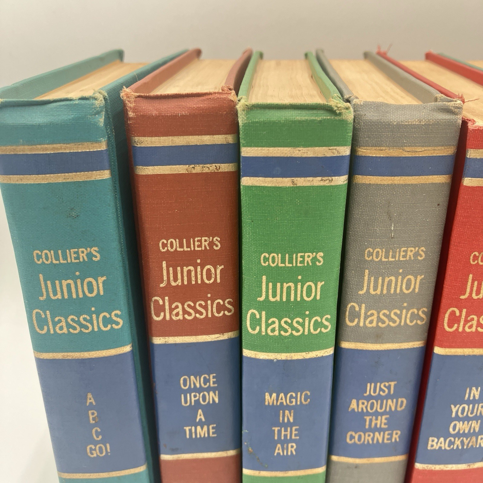 Vintage Collier Junior Classics Books 1-9 Set 1962 Kids Illustrated Decor