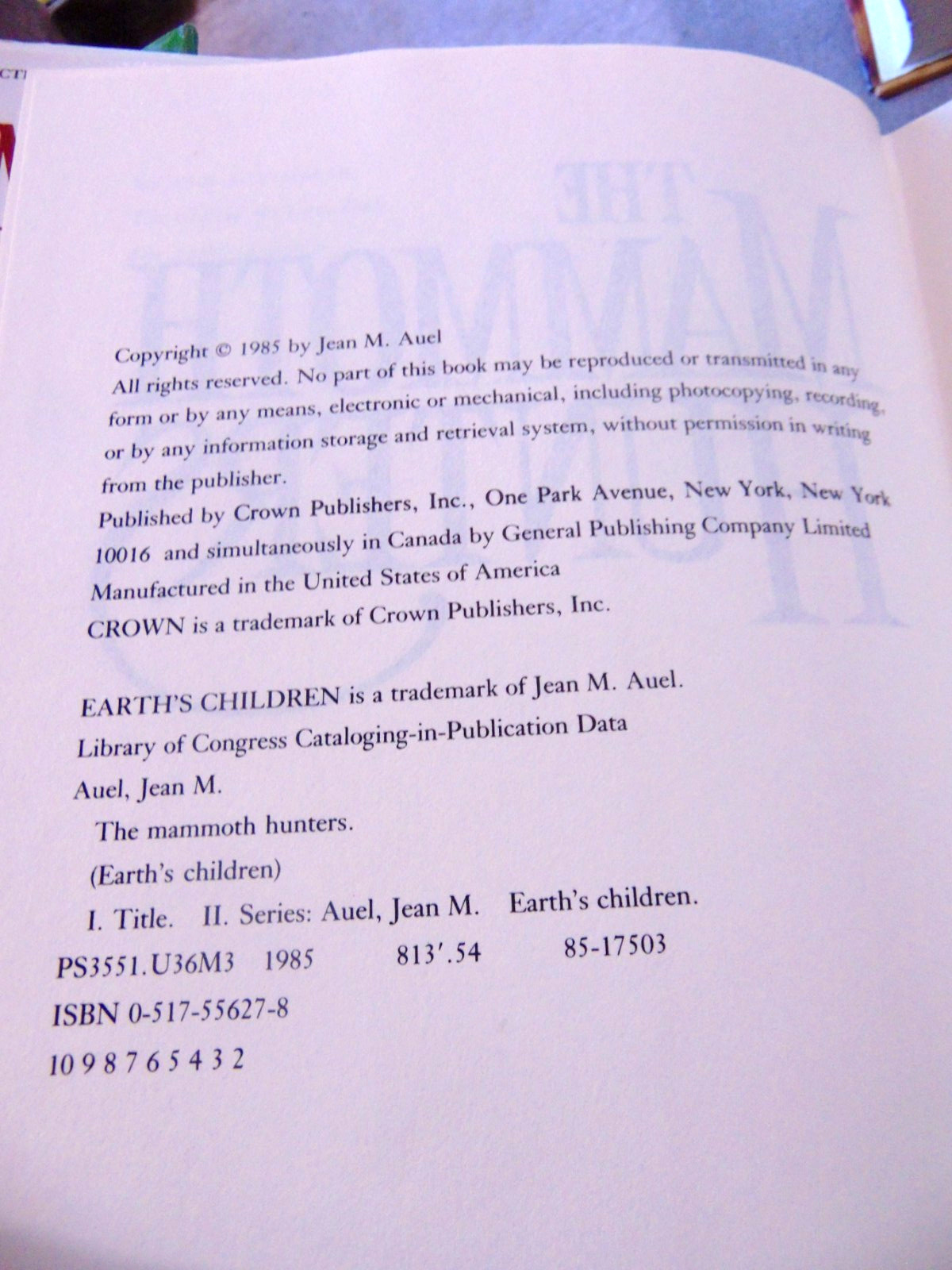 4 Jean M Auel Earth&rsquo;s Children Hardback Dust Jacket 3 First Editions