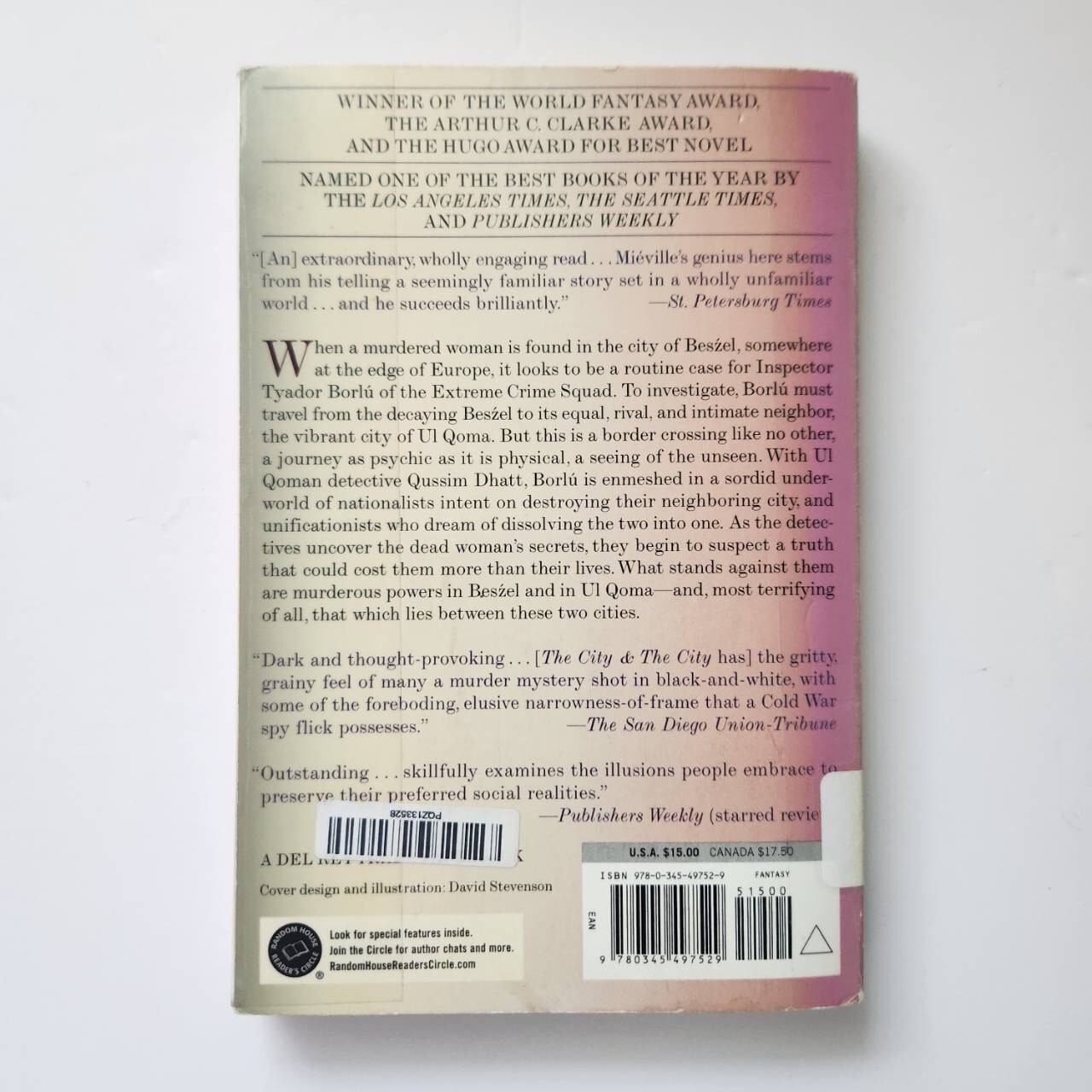 China Miéville « The City & The City » Paperback Book