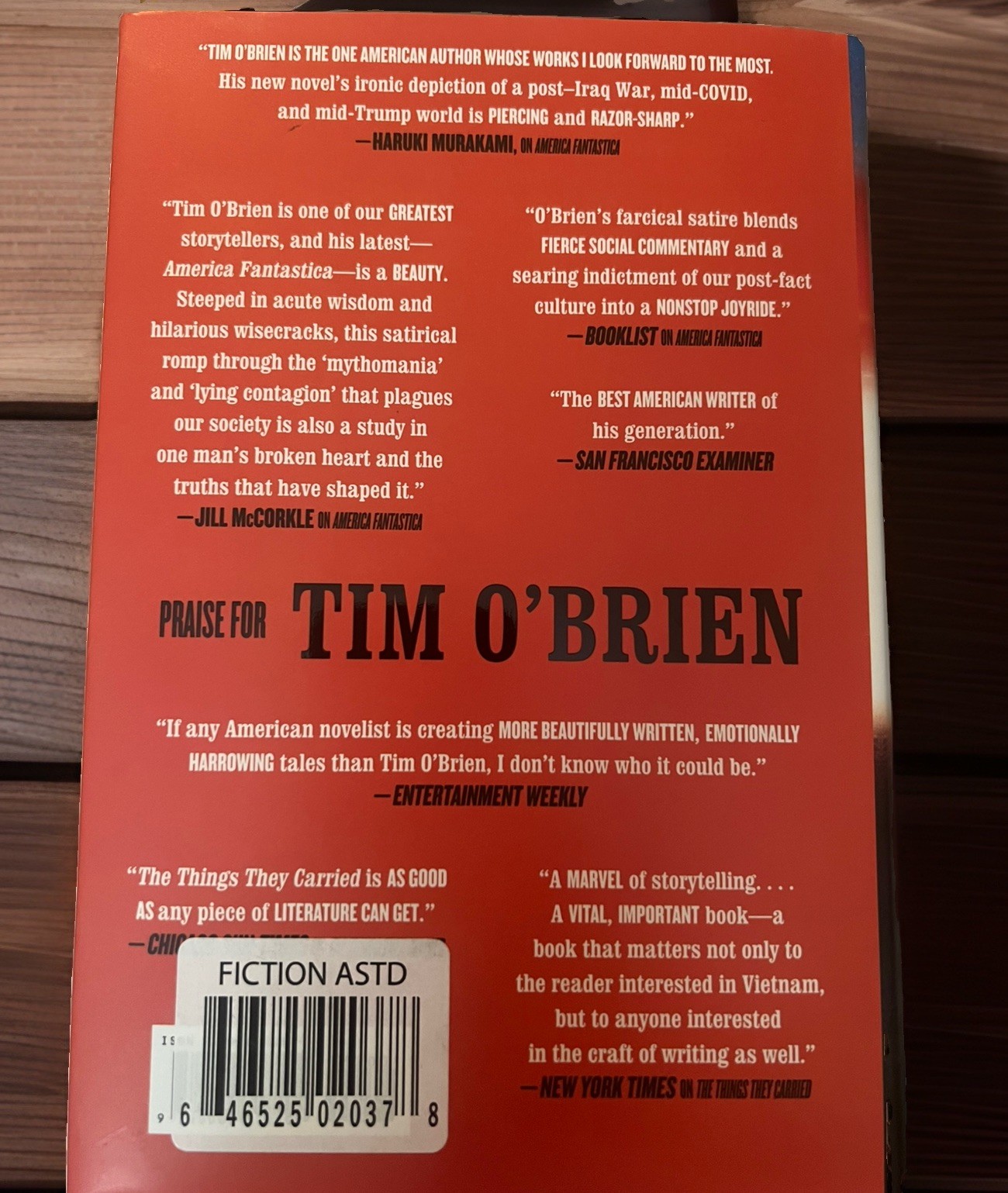 America Fantastica by Tim O&rsquo;Brien HC Signed! Autographed! First Edition NEW