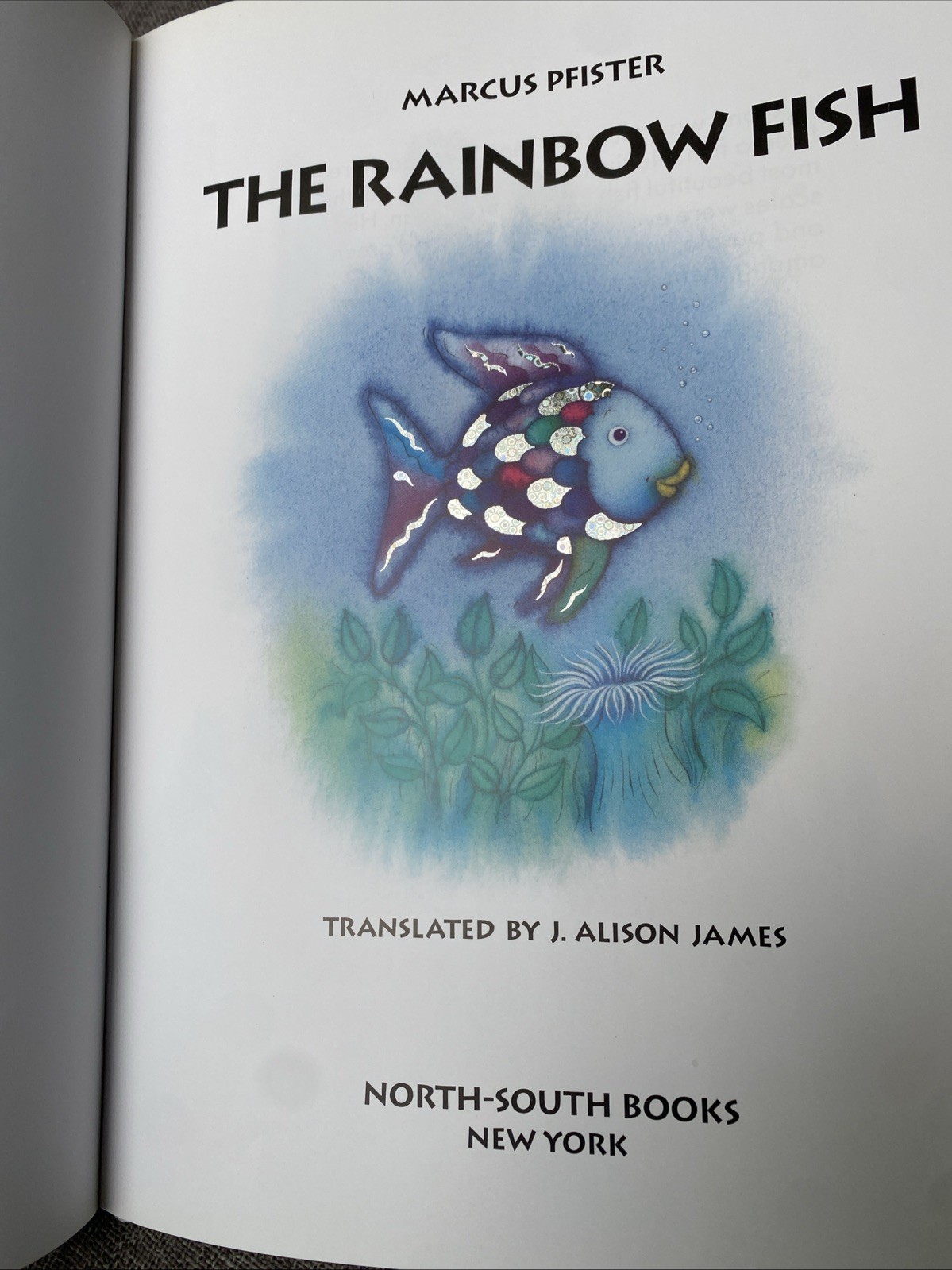SIGNED The Rainbow Fish by Marcus Pfister Hardcover « For Danielle » 1992