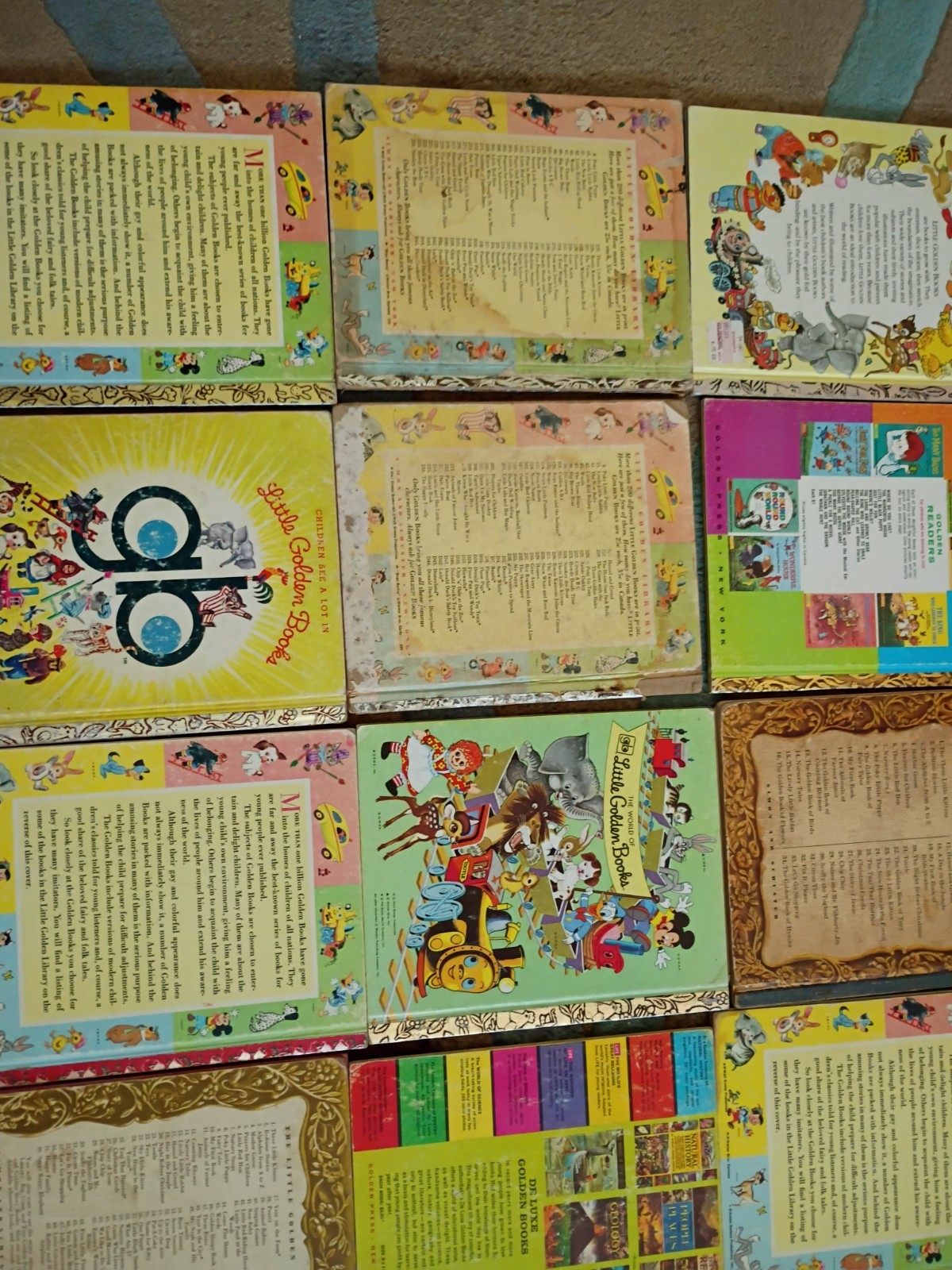 Lot of 33 Little Golden Books Vintage 1940&rsquo;s To 1980&rsquo;s Fair Condition