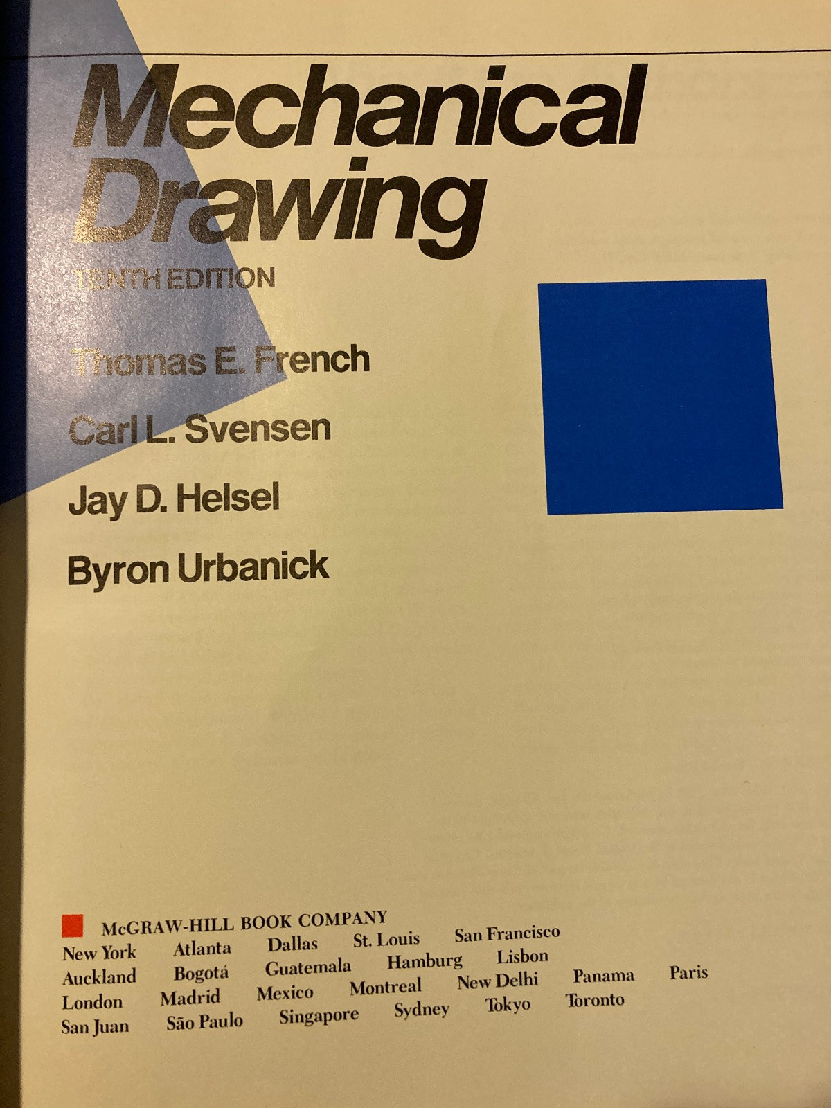 Mechanical Drawing,HB,10Ed;French,Svensen,Helsel+;McGraw-Hill,&rsquo;85,NEW;0070223335