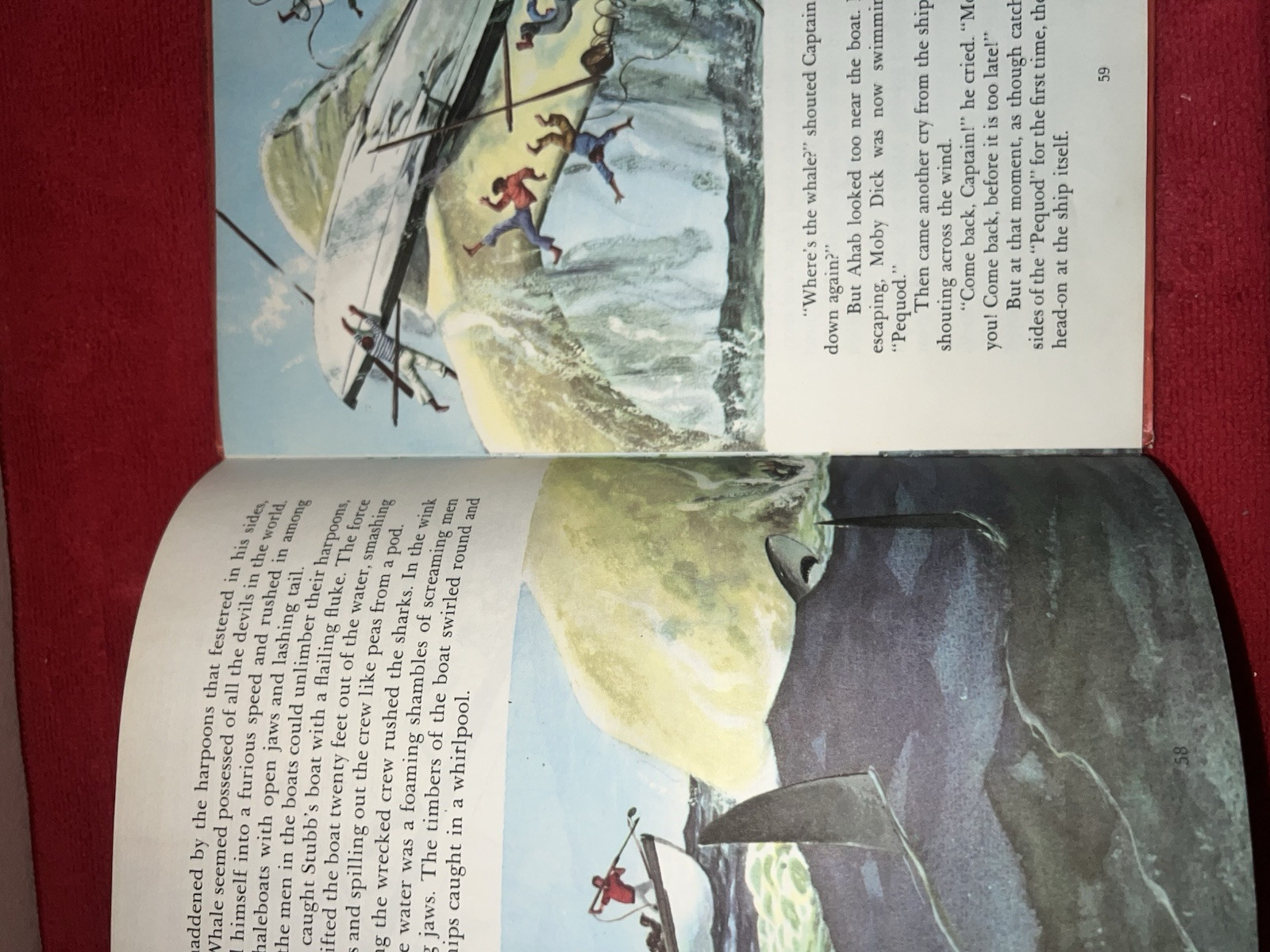 Herman Melville&rsquo;s MOBY DICK 1956 Grosset & Dunlap Hardcover Illustrated🌟Rare